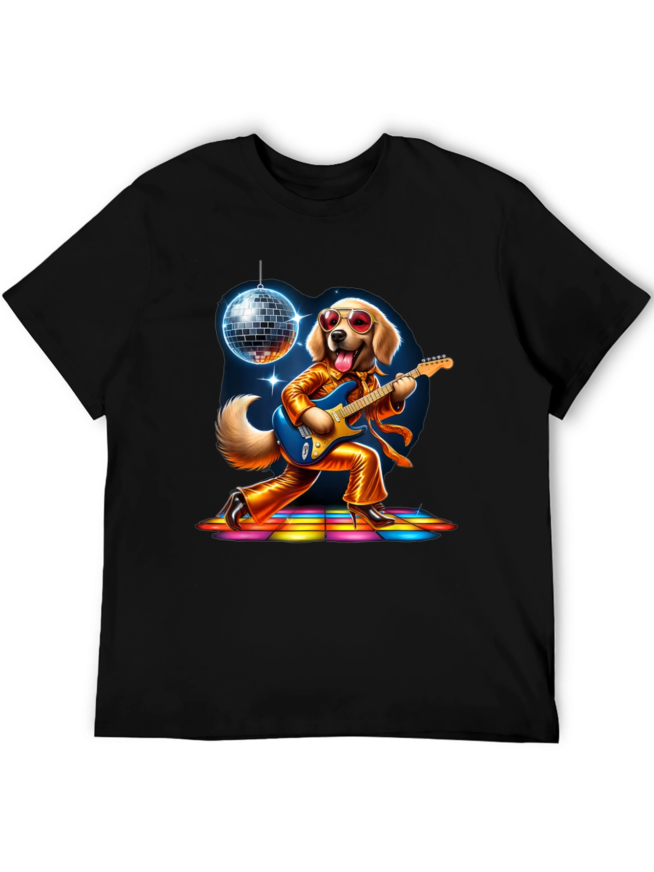 Retro Disco Dog T-Shirt