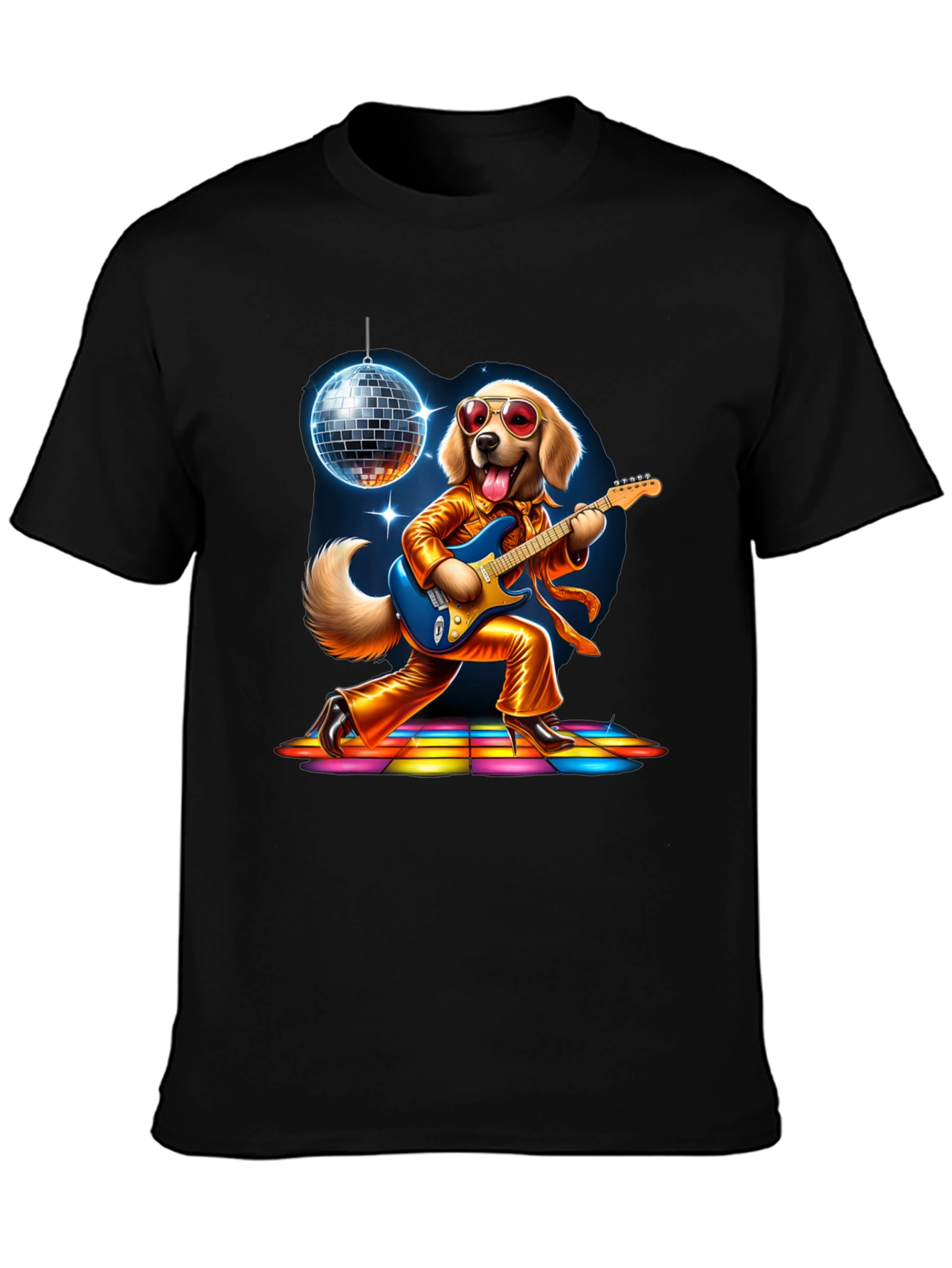 Retro Disco Dog T-Shirt