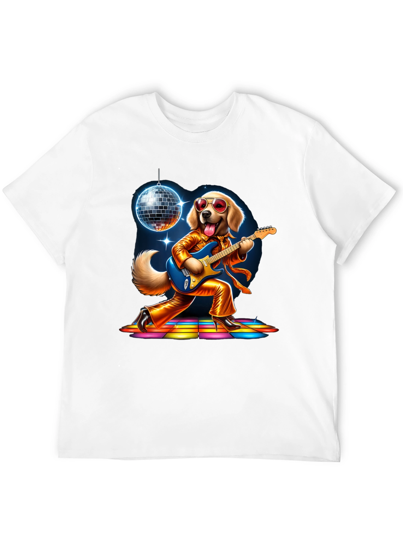 Retro Disco Dog T-Shirt