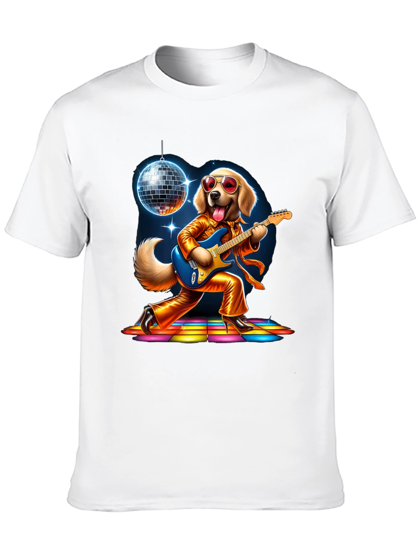Retro Disco Dog T-Shirt
