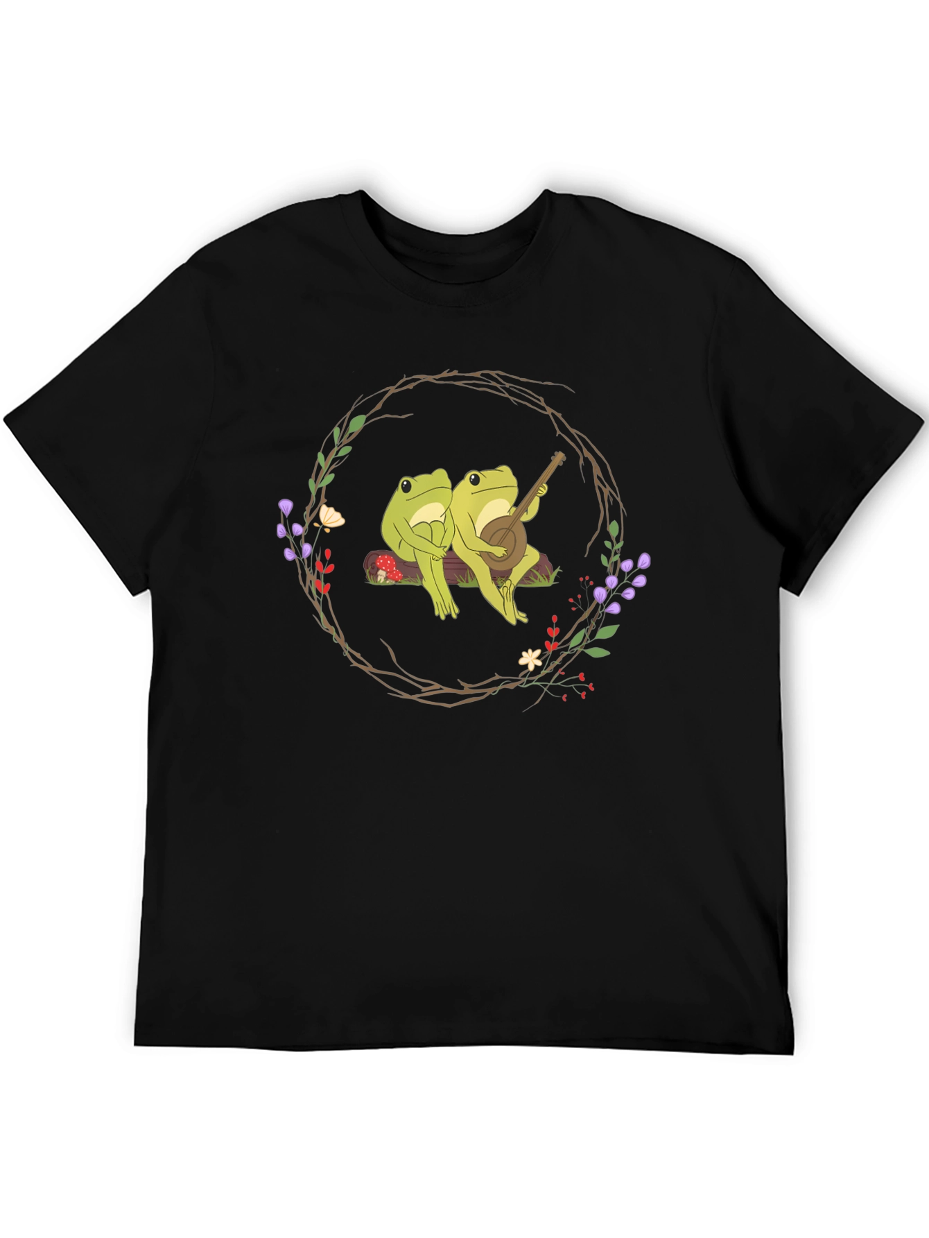 Frogs Playing Banjo Graphic Tee