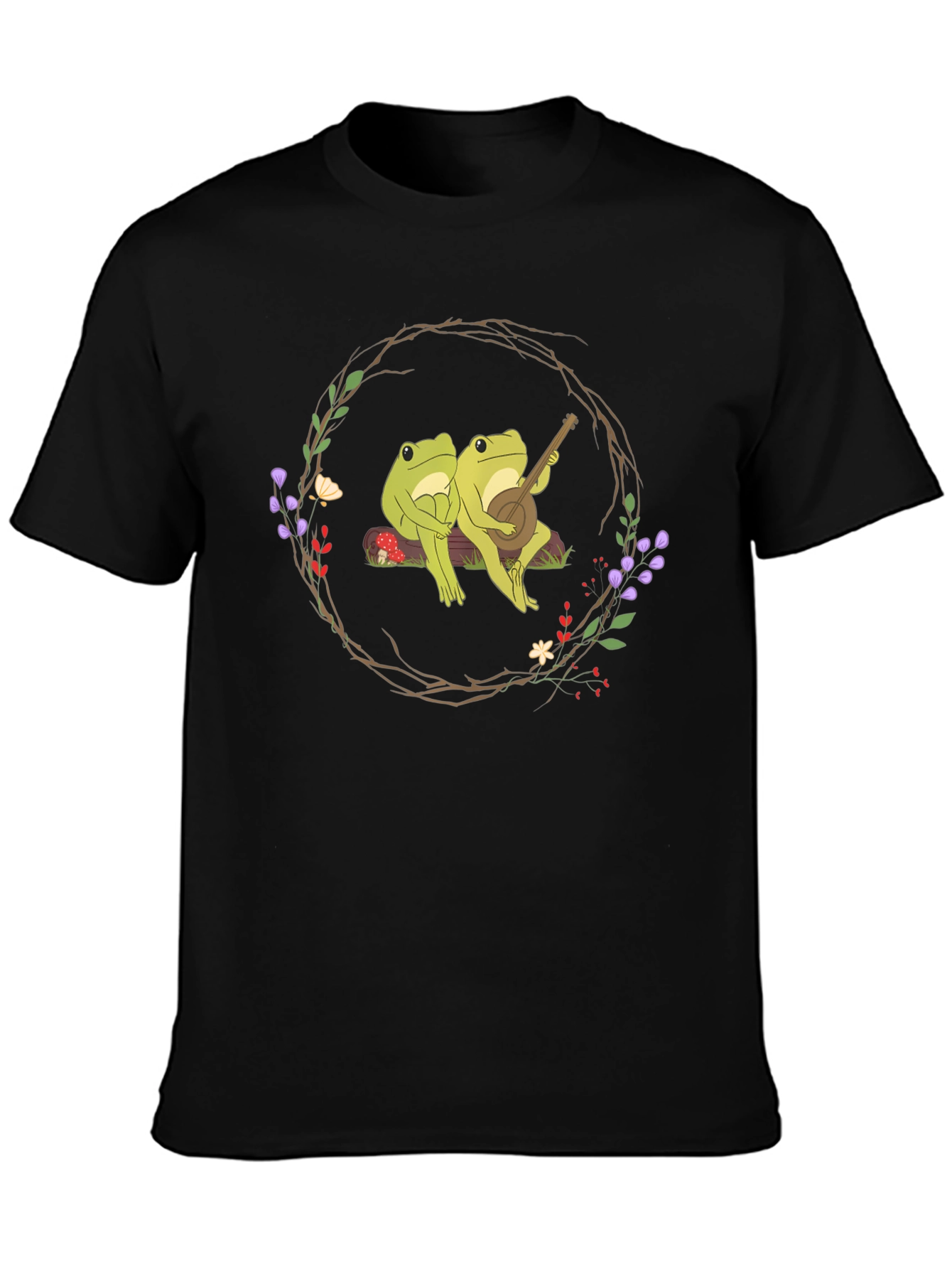 Frogs Playing Banjo Graphic Tee