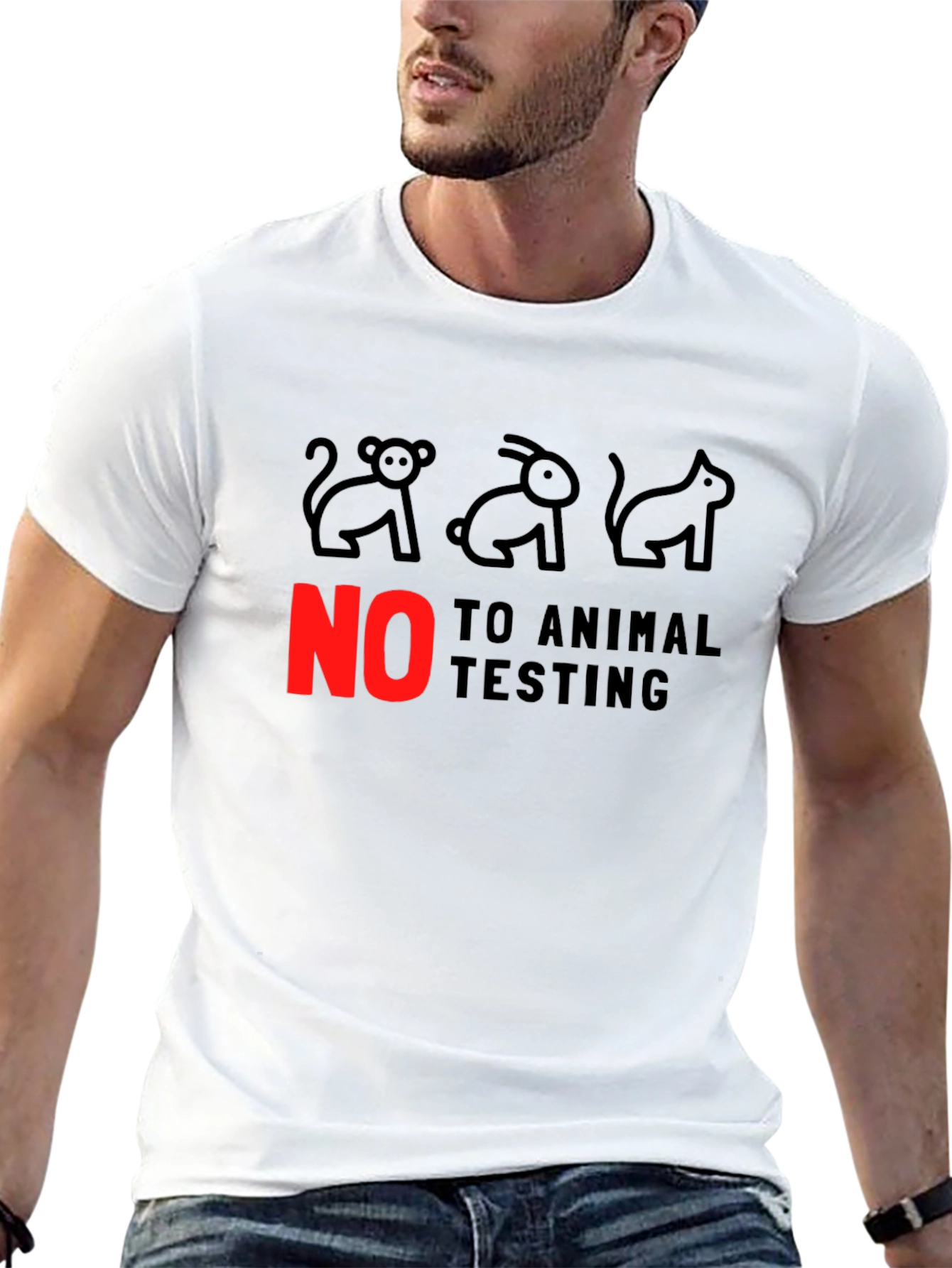 Animal Rights Tee: No to Animal Testing!