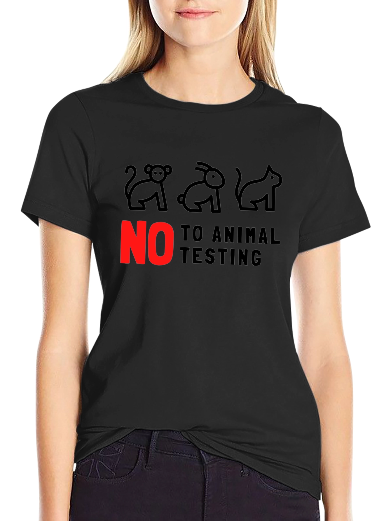 Animal Rights Tee: No to Animal Testing!