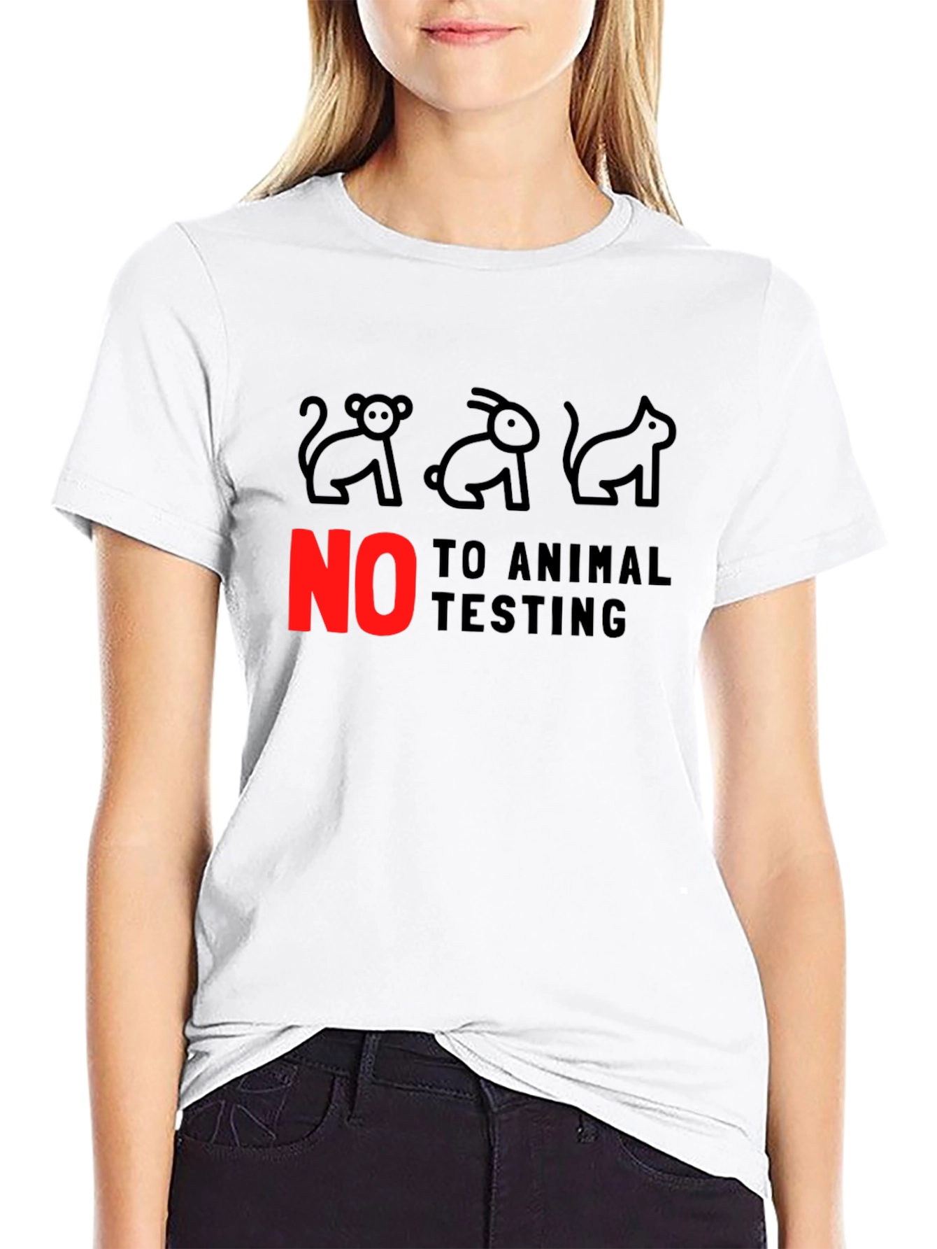 Animal Rights Tee: No to Animal Testing!