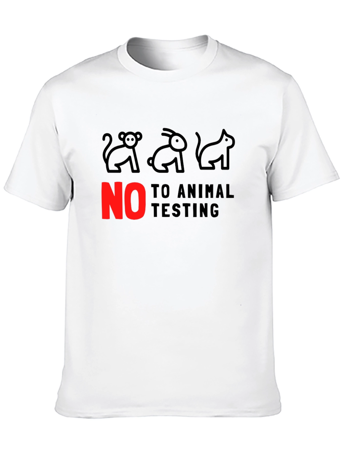 Animal Rights Tee: No to Animal Testing!