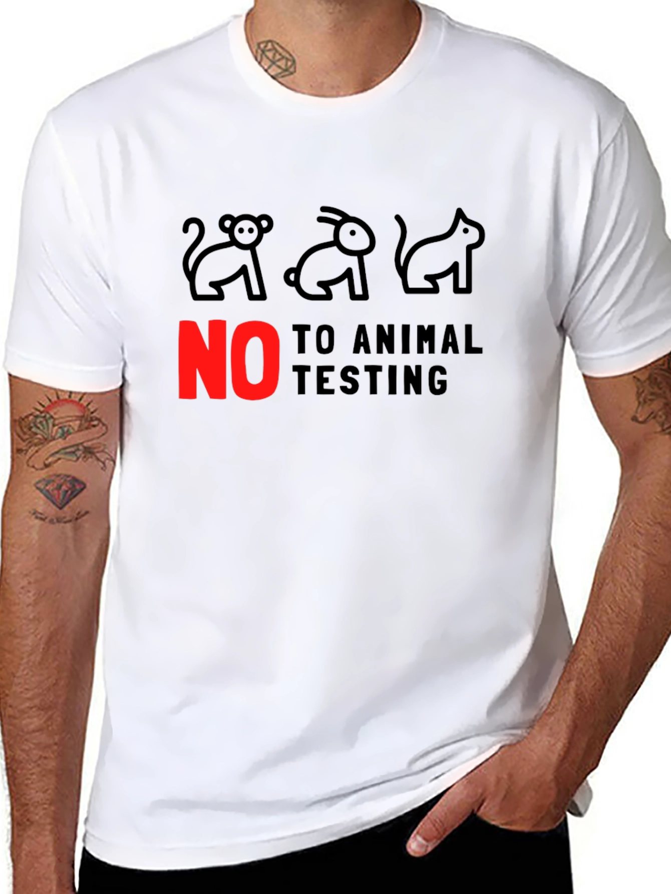 Animal Rights Tee: No to Animal Testing!