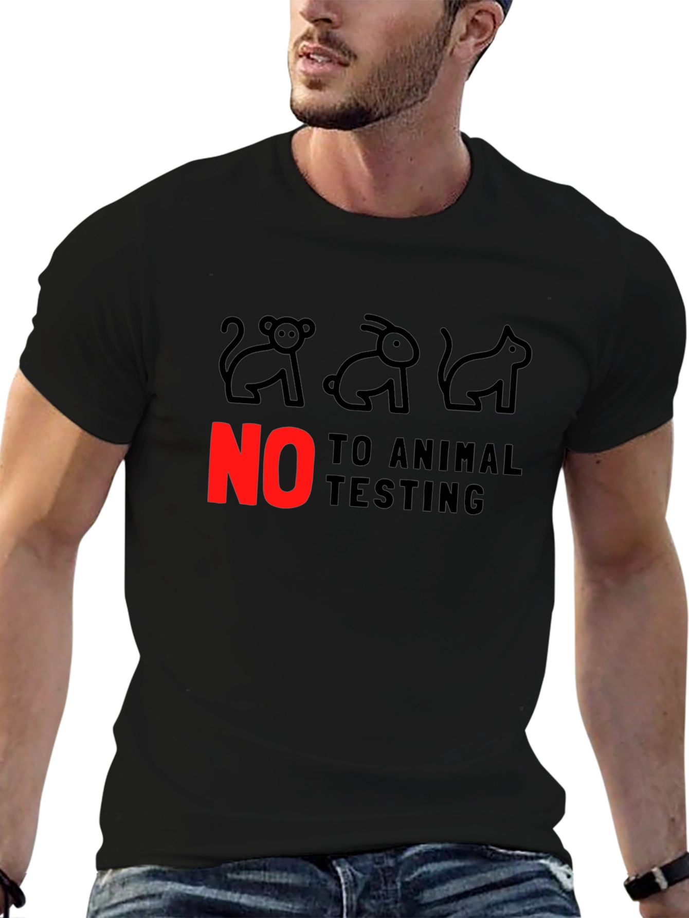 Animal Rights Tee: No to Animal Testing!