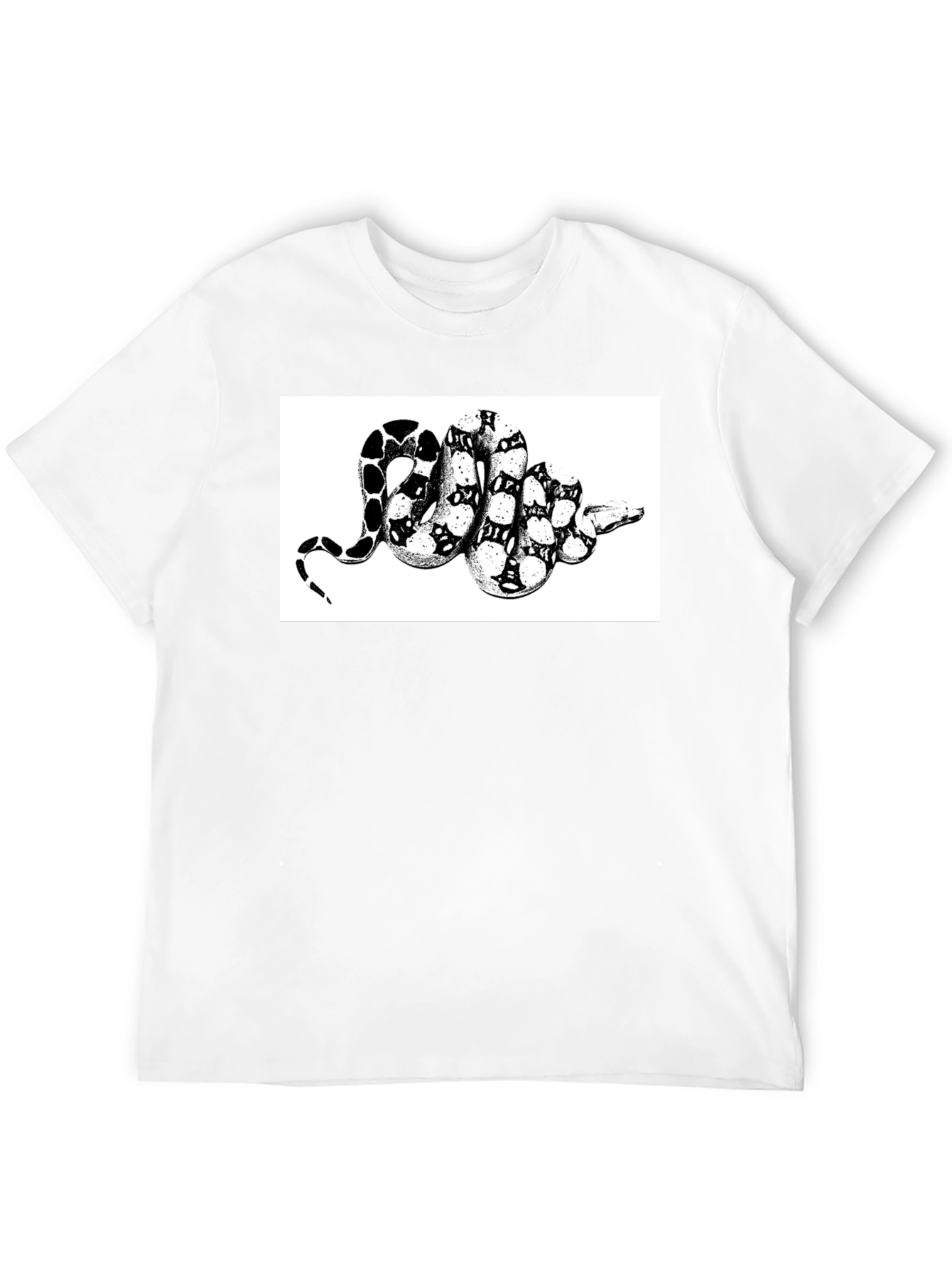 Snake Print T-Shirt - Black