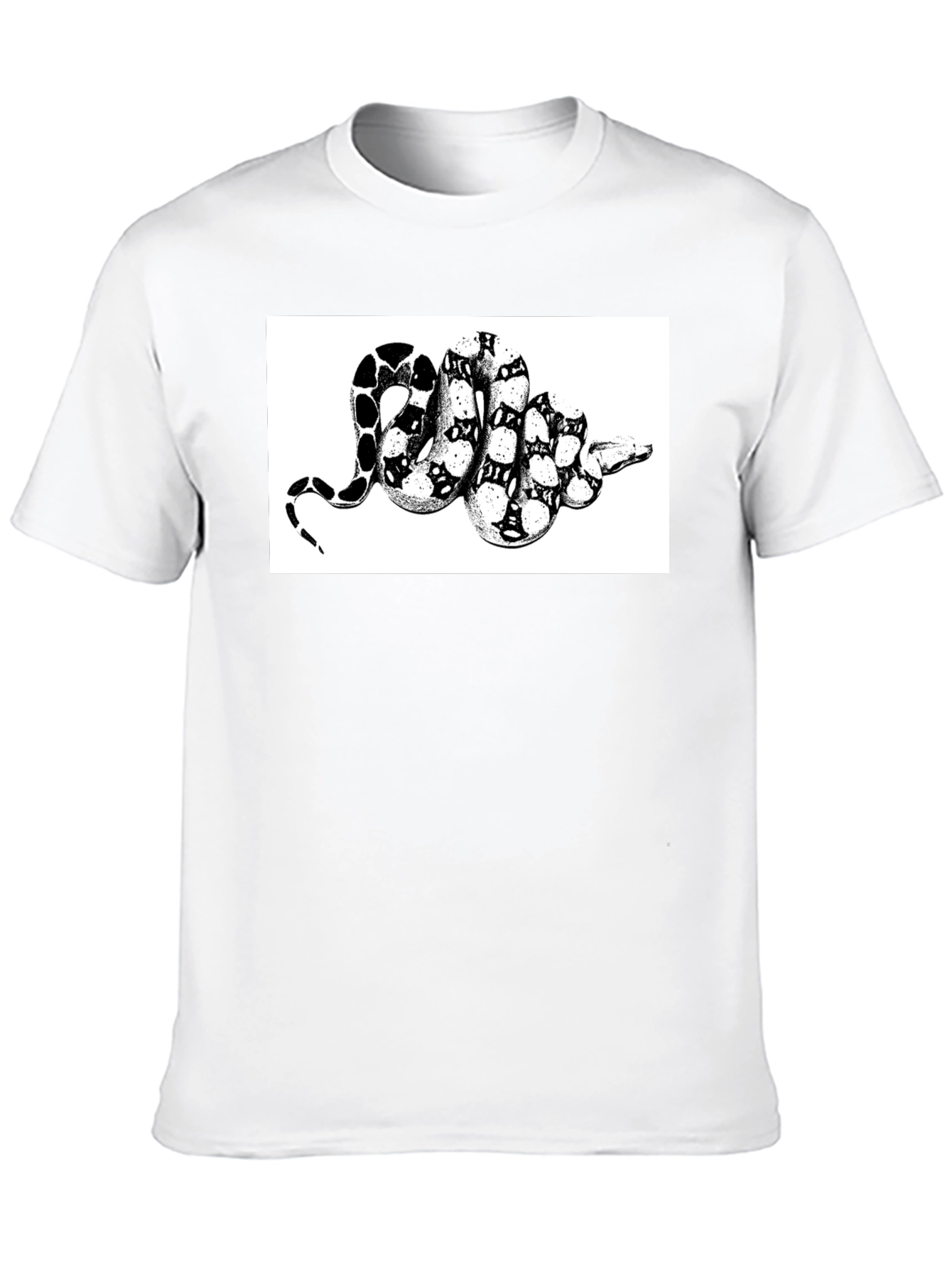 Snake Print T-Shirt - Black