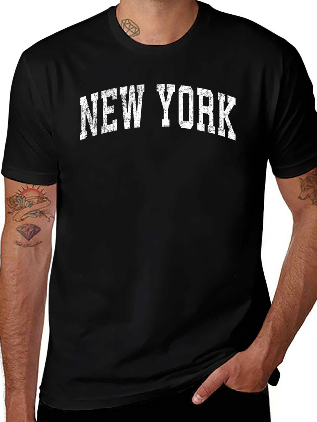 New York Distressed Graphic Tee