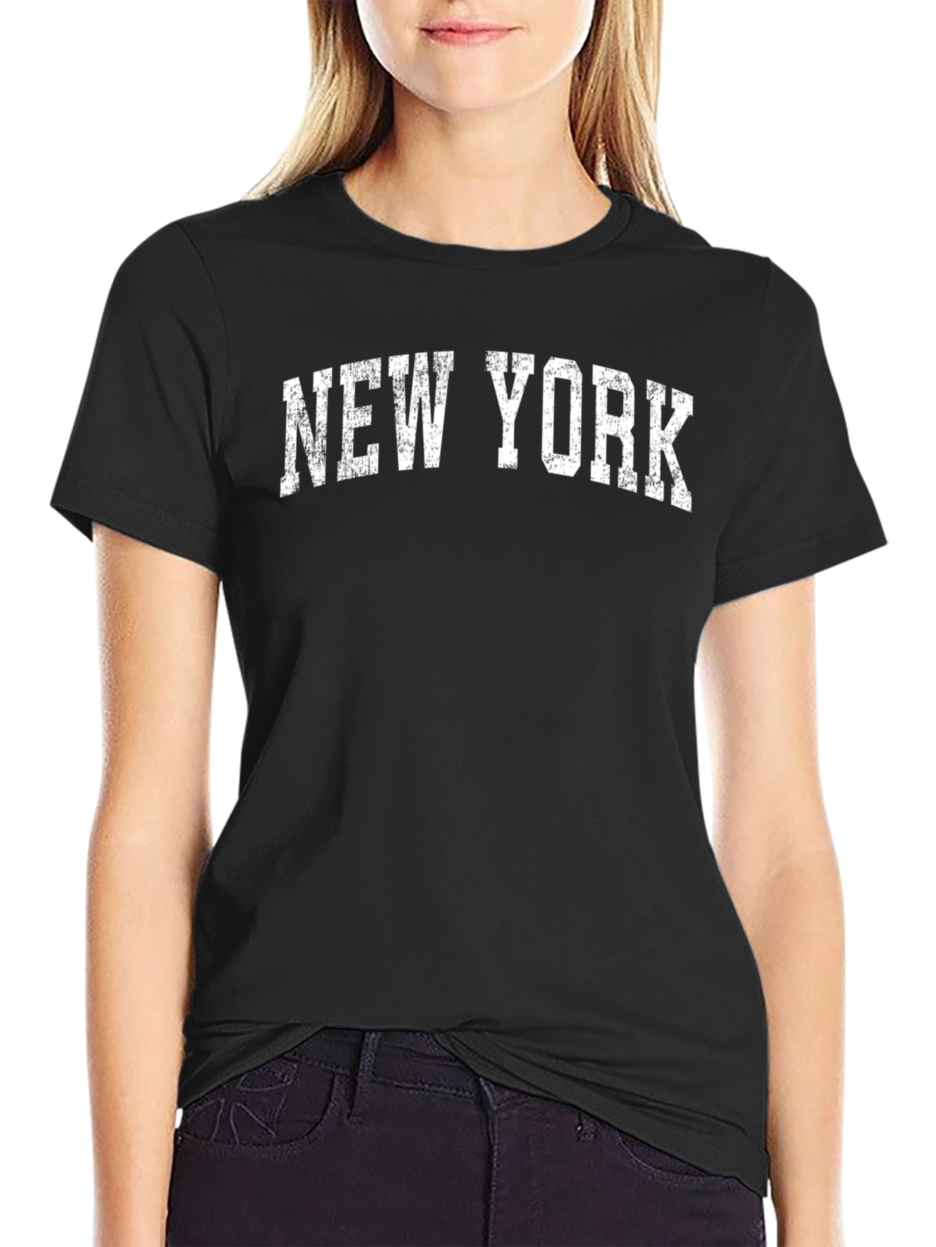 New York Distressed Graphic Tee