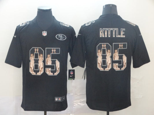 Men's San Francisco 49ers #85 George Kittle Black Player Game Jerseys