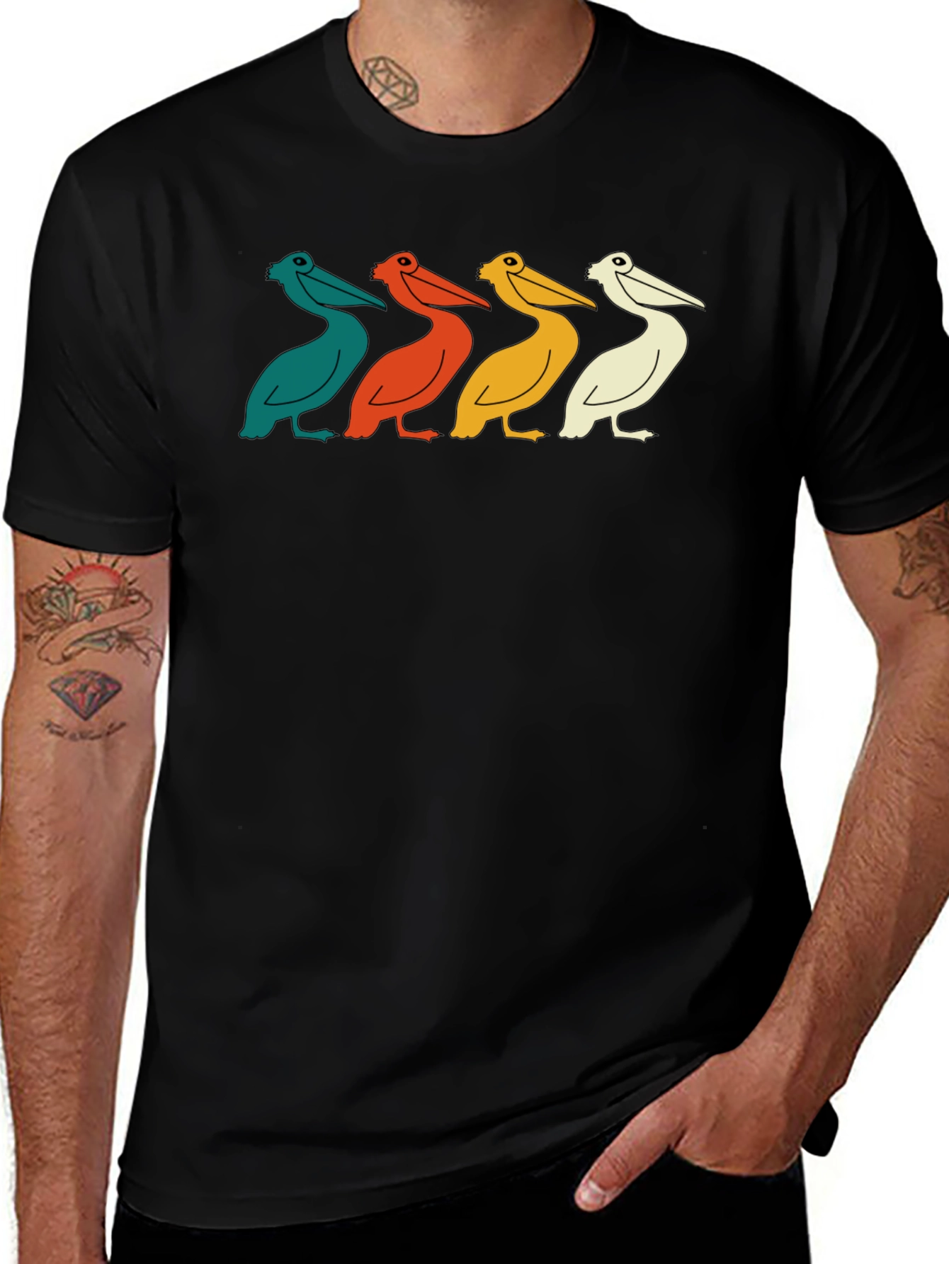 Retro Pelican Crew Neck T-Shirt