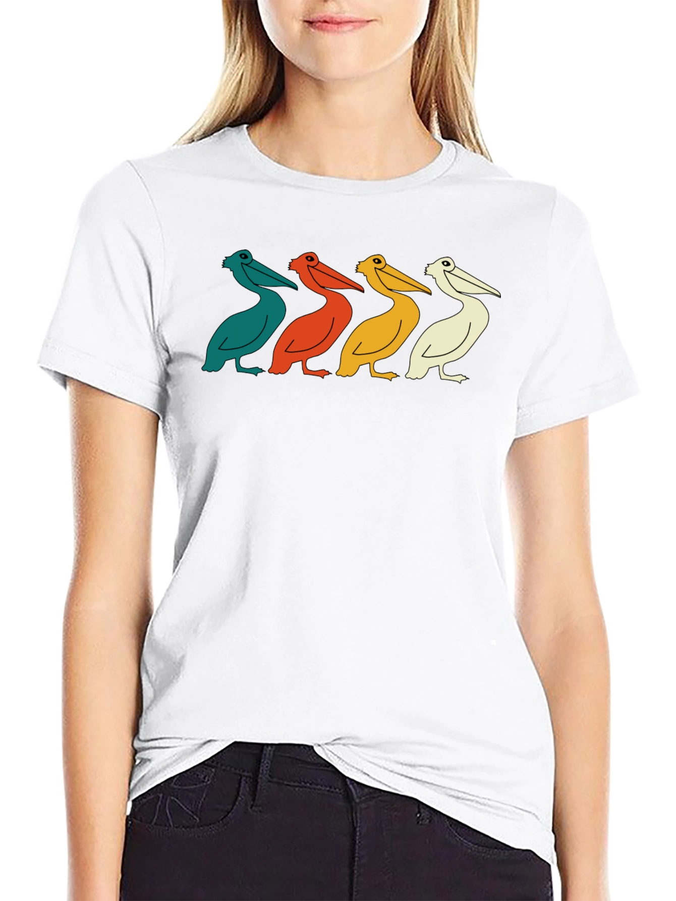 Retro Pelican Crew Neck T-Shirt