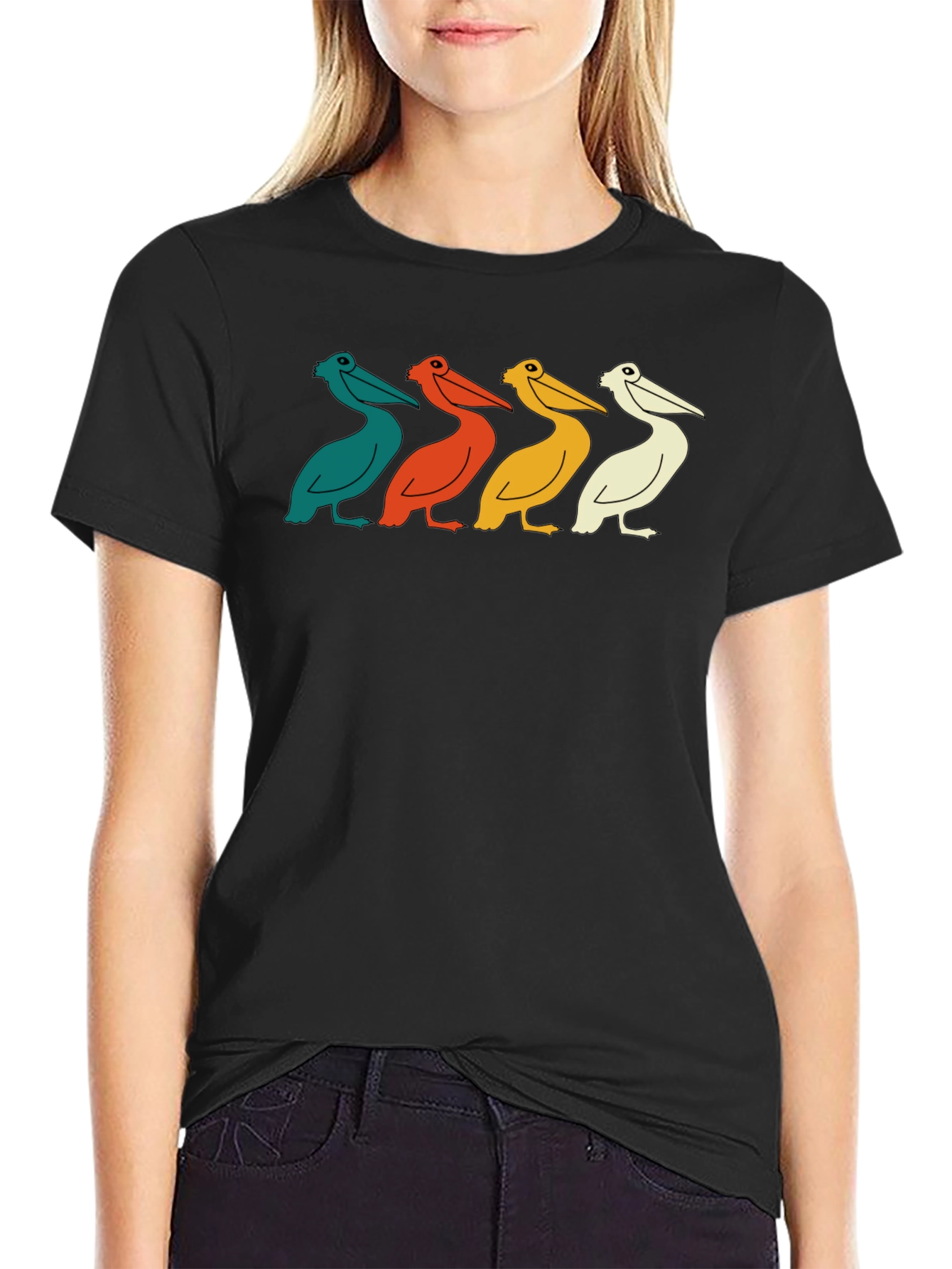 Retro Pelican Crew Neck T-Shirt