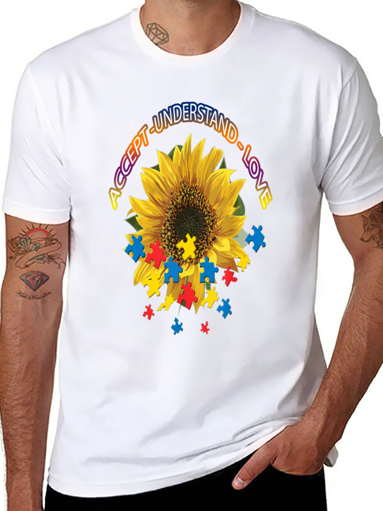 Autism Awareness Sunflower T-Shirt