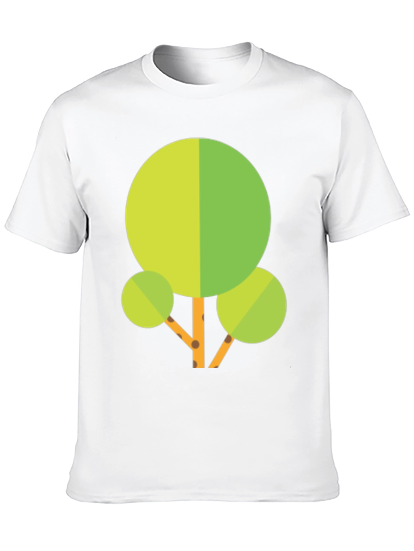 Geometric Tree Graphic Tee - Black