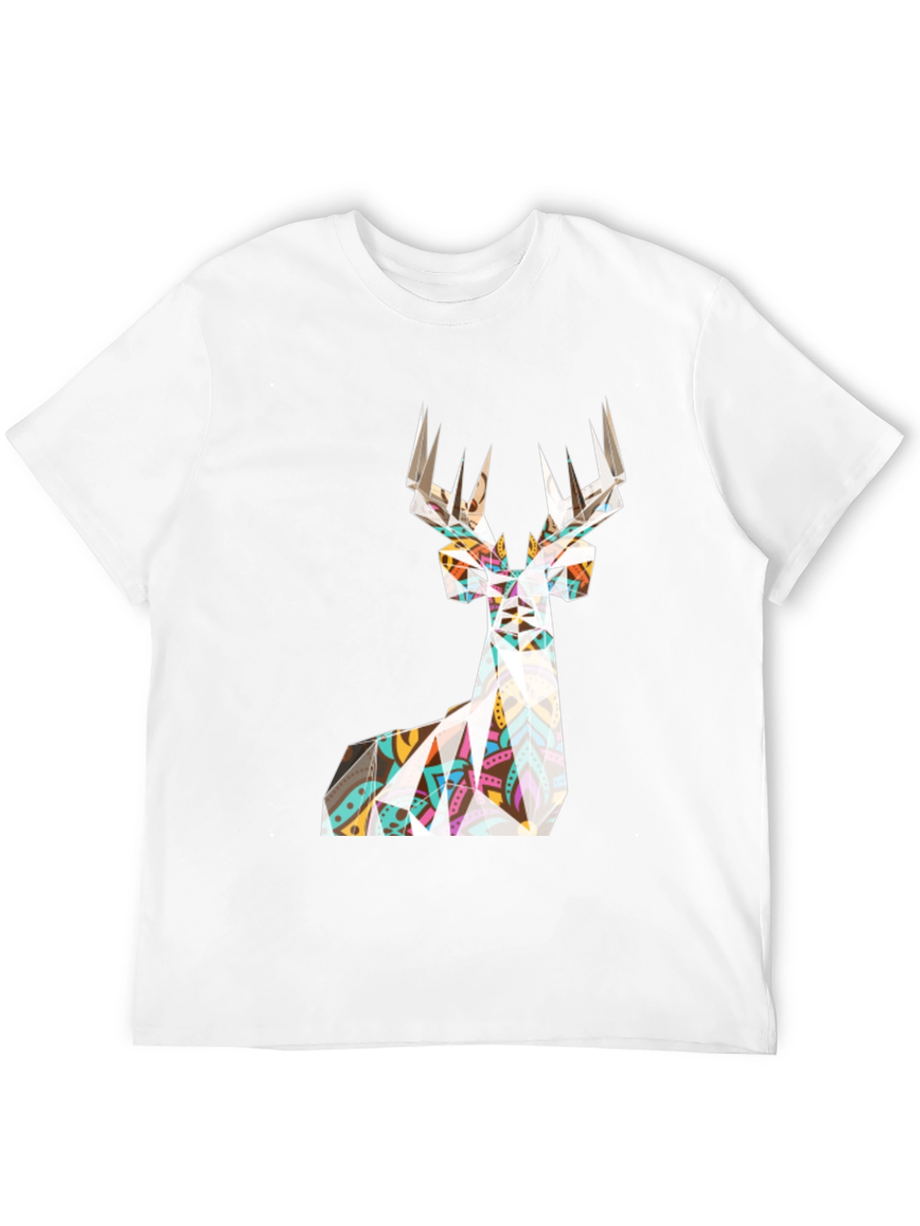 Geometric Deer T-Shirt - Modern Graphic Tee