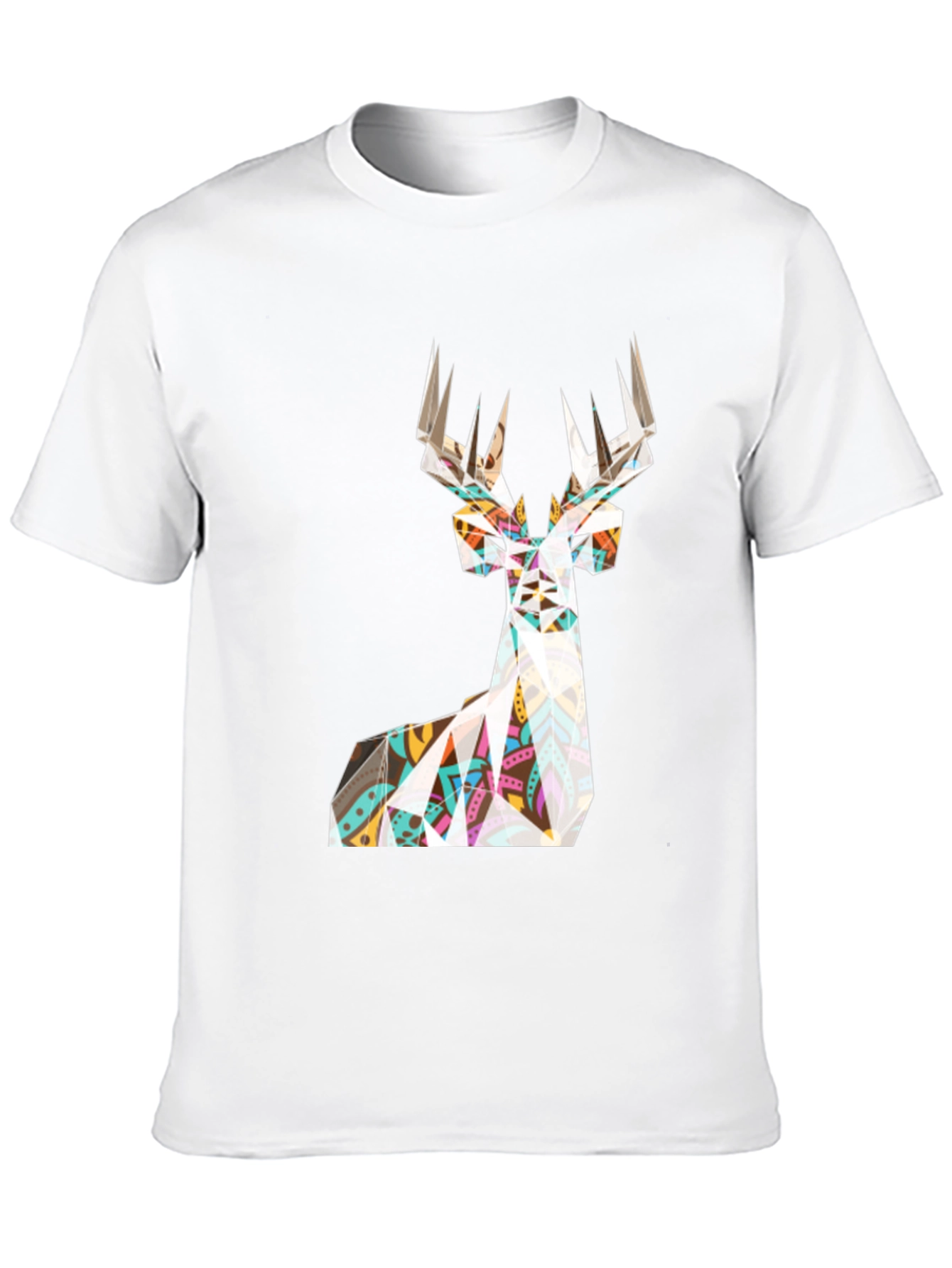 Geometric Deer T-Shirt - Modern Graphic Tee