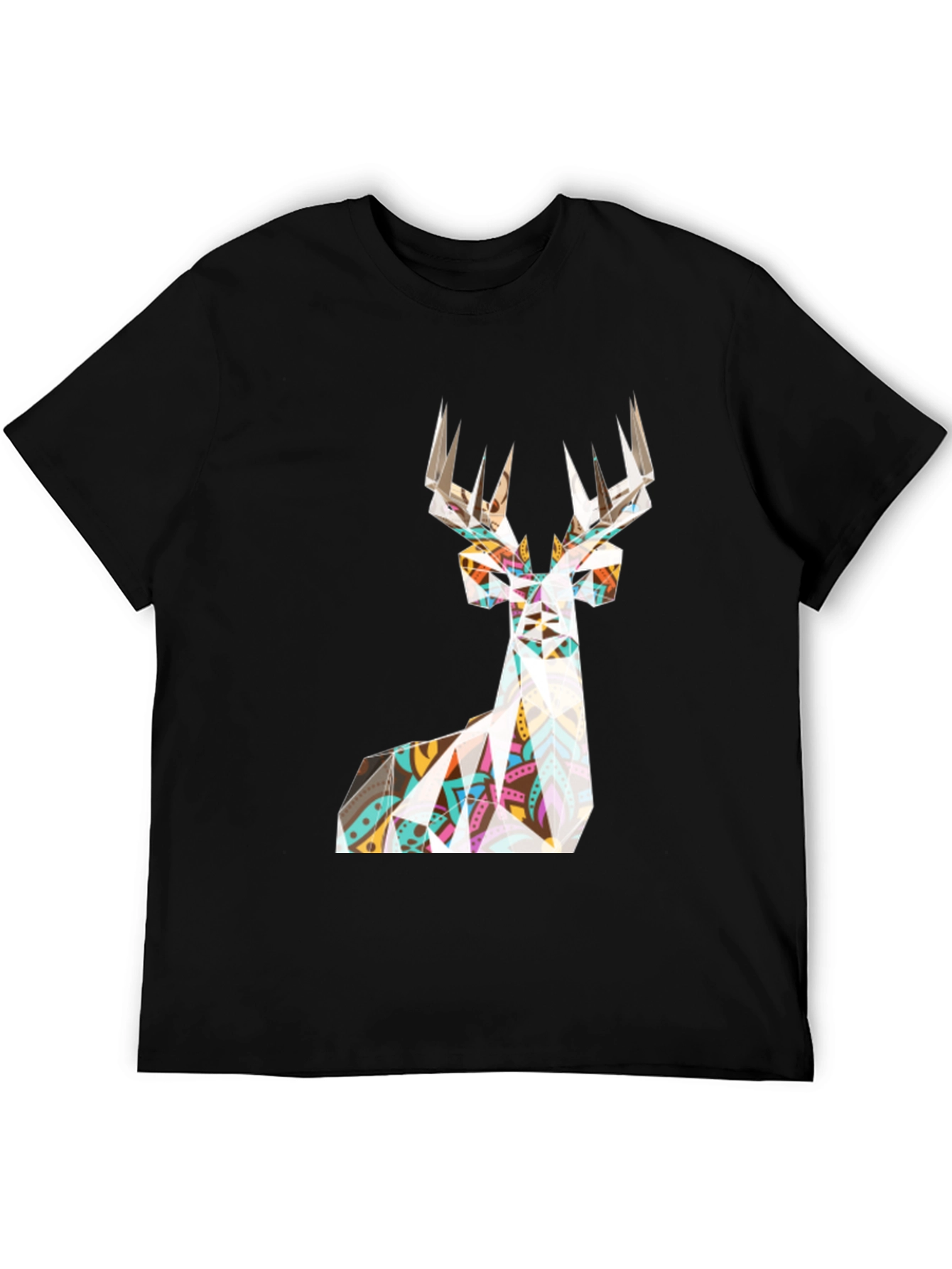 Geometric Deer T-Shirt - Modern Graphic Tee