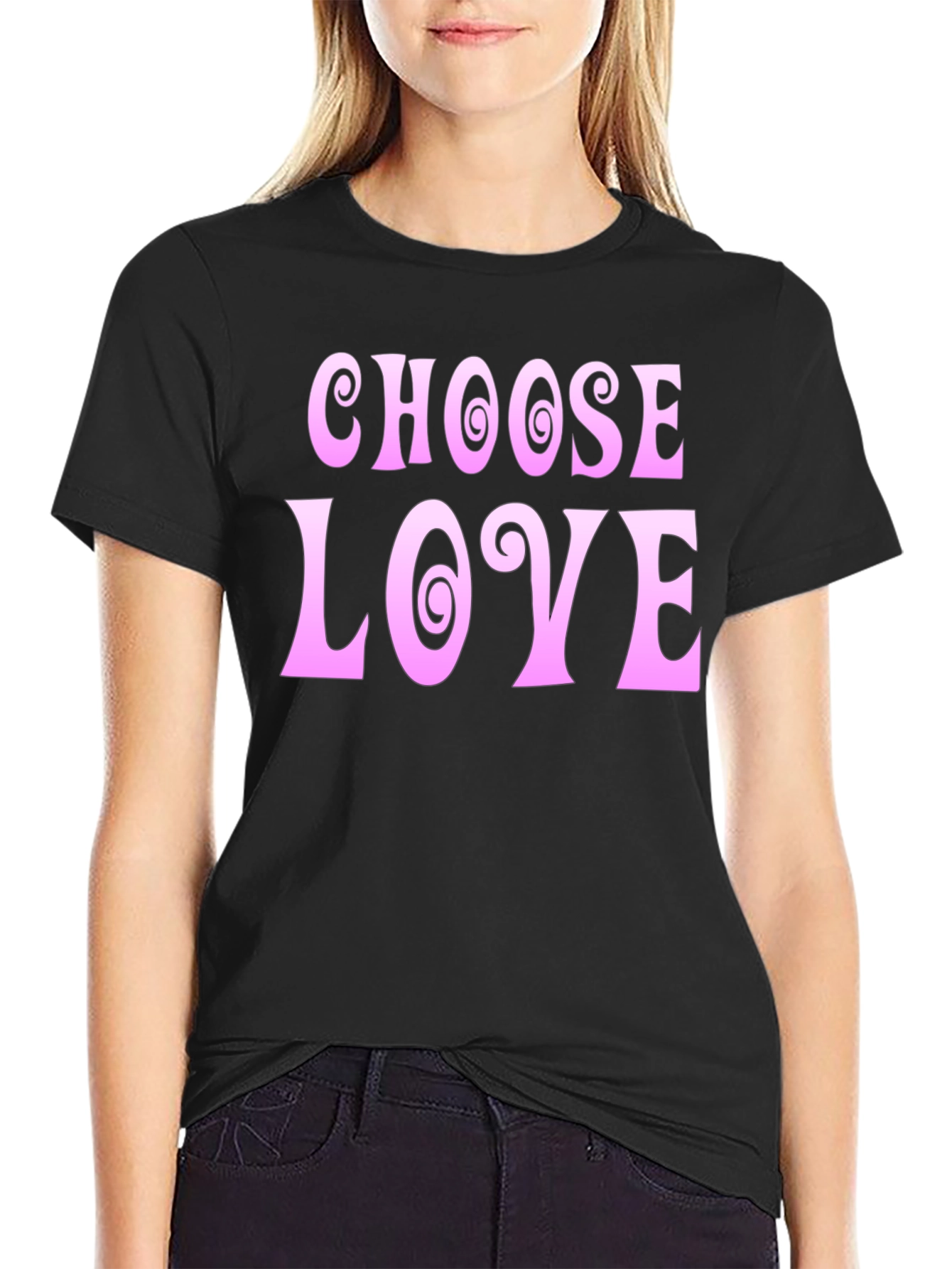 Choose Love Graphic Tee - Black