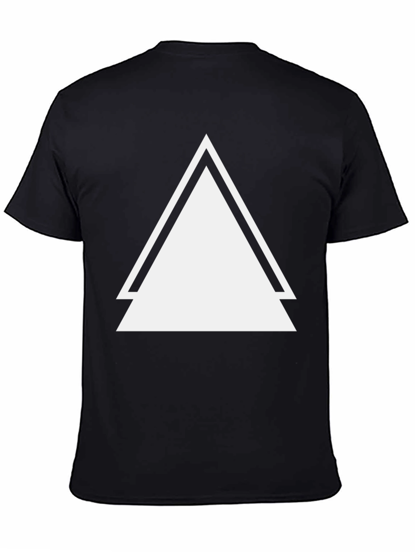 Black T-Shirt with Bold Triangle Design