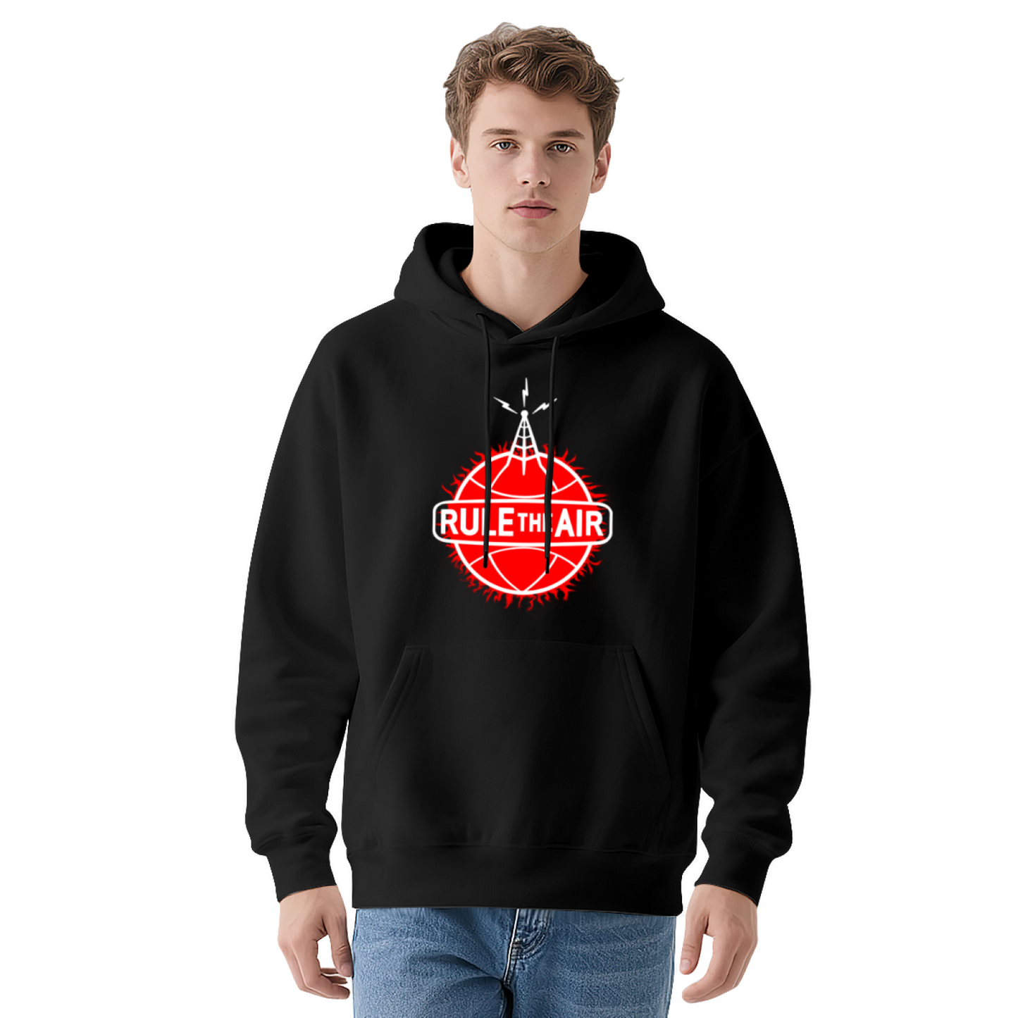Rule The Air Radio Tower Basketball Stylish Soft Hoodie, Street Style Daily Top