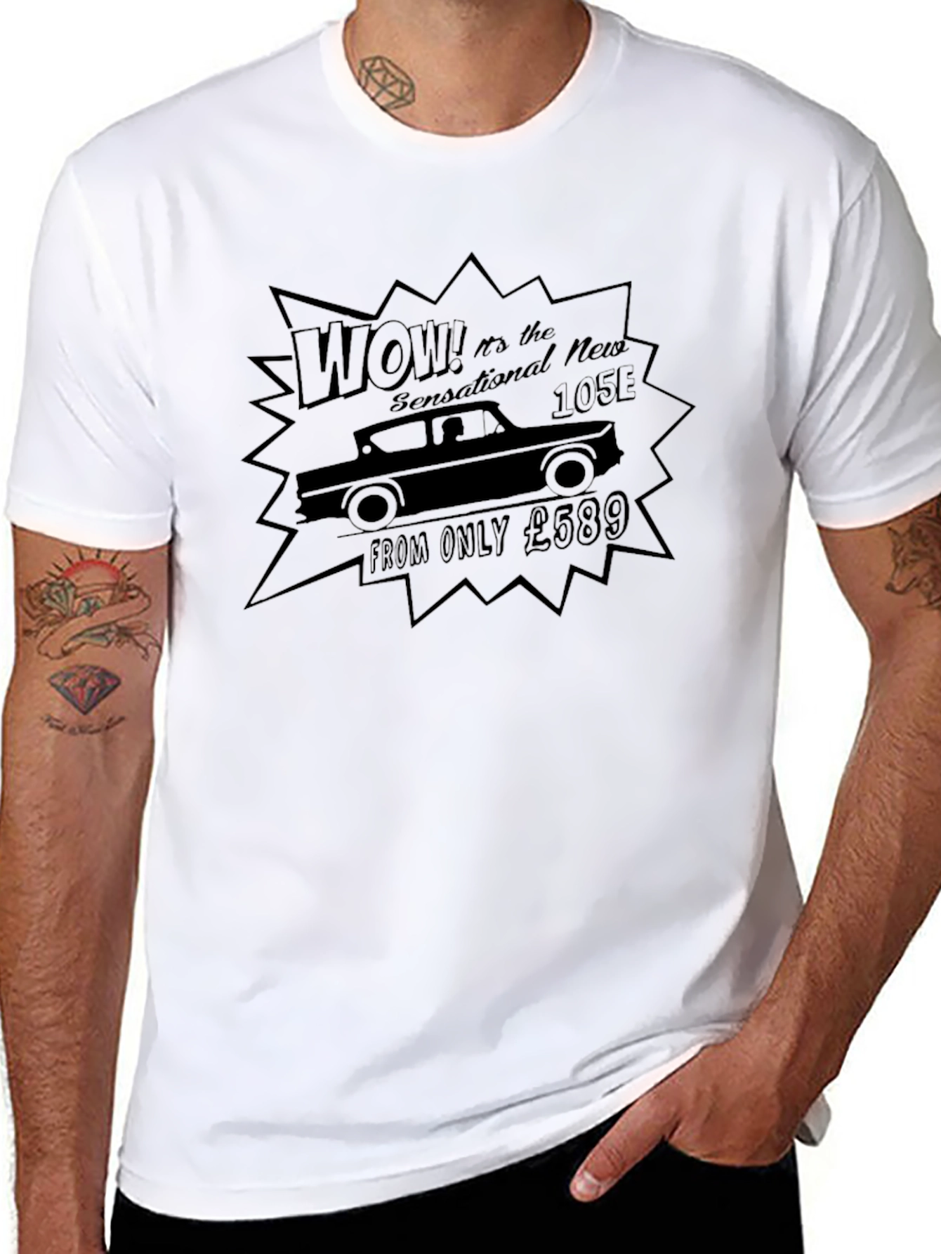 Retro Ford 105E Flying Car T-Shirt