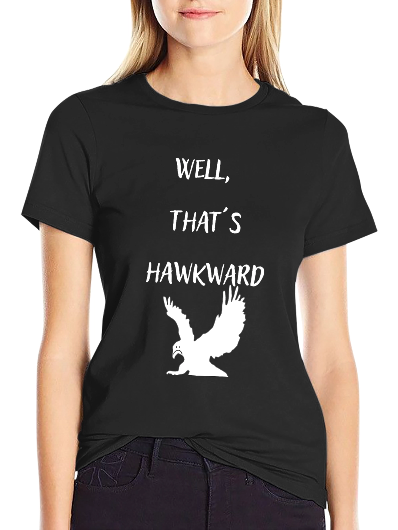 Well Thats Hawkward T-Shirt - Funny Bird Pun Tee