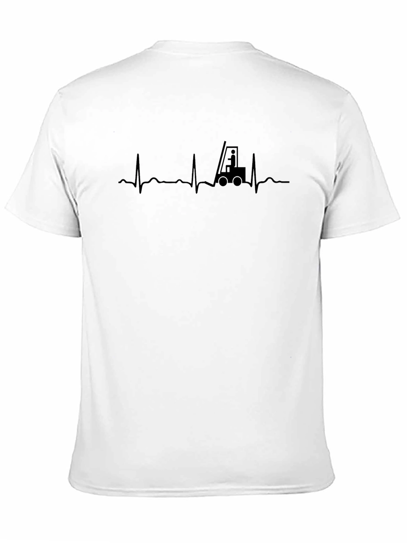 Forklift Heartbeat T-Shirt - Black Graphic Tee