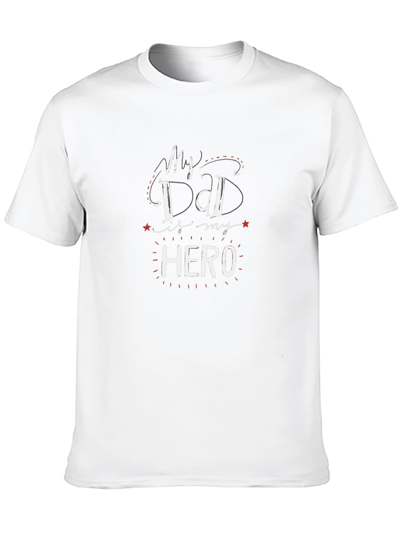 My Dad Is My Hero Black Graphic T-Shirt