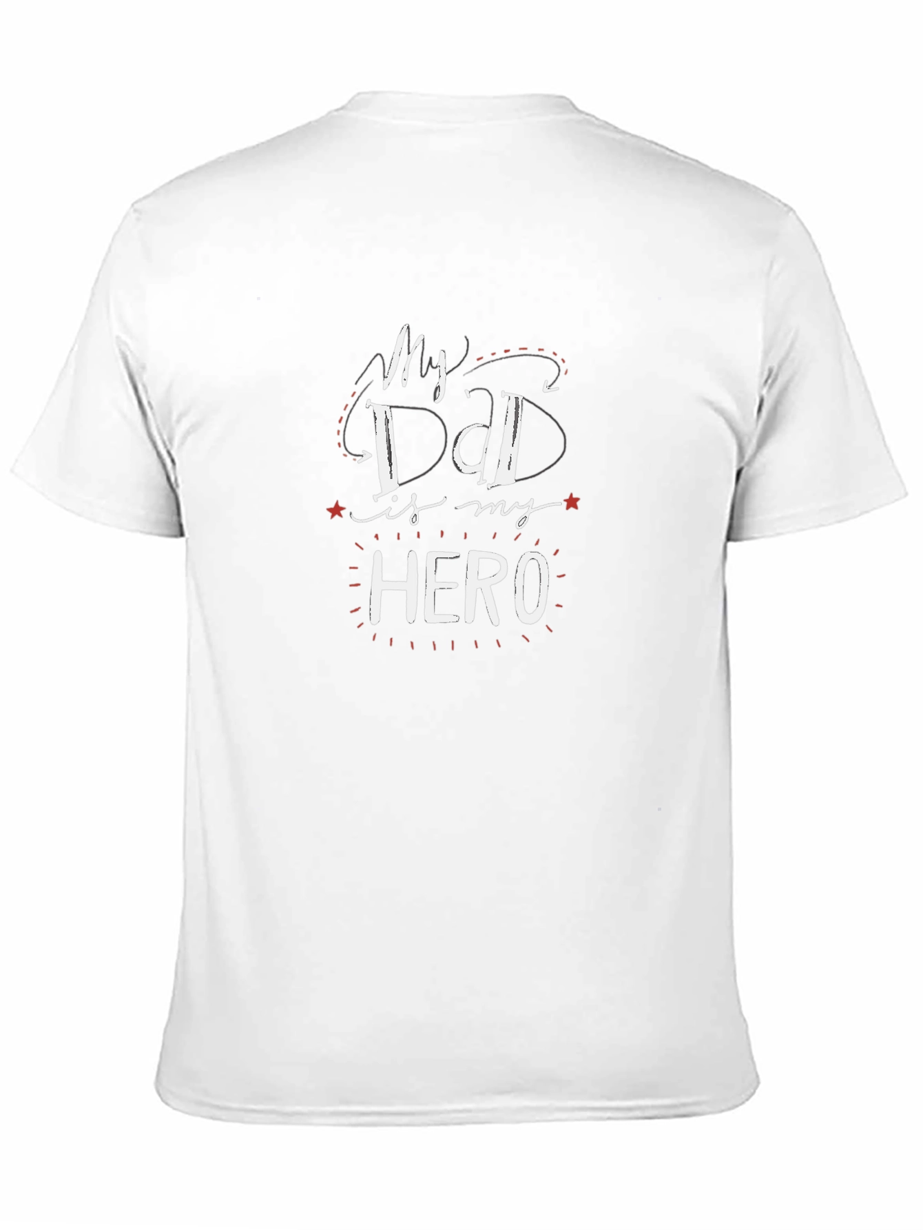 My Dad Is My Hero Black Graphic T-Shirt