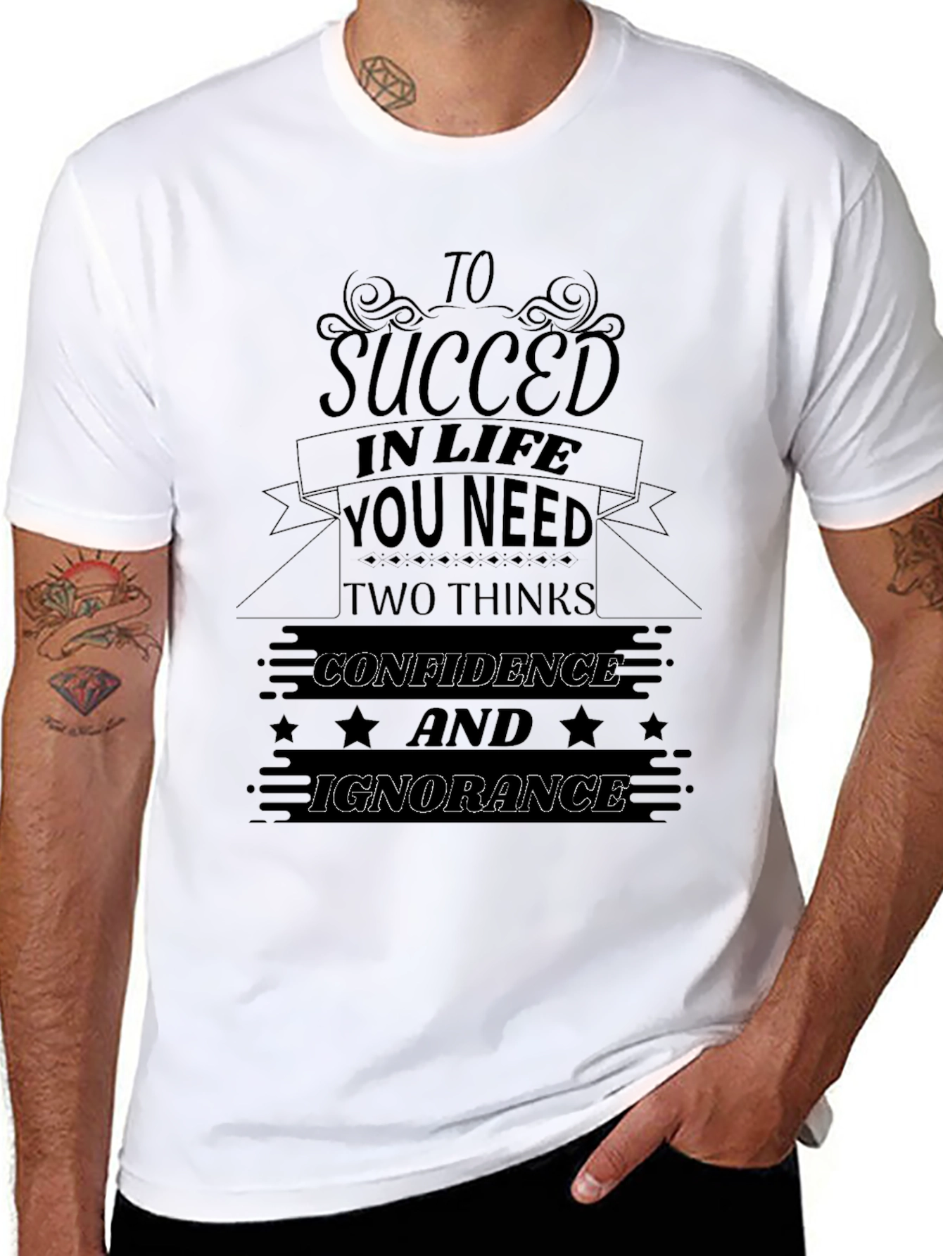 Succeed in Life Funny Graphic T-Shirt