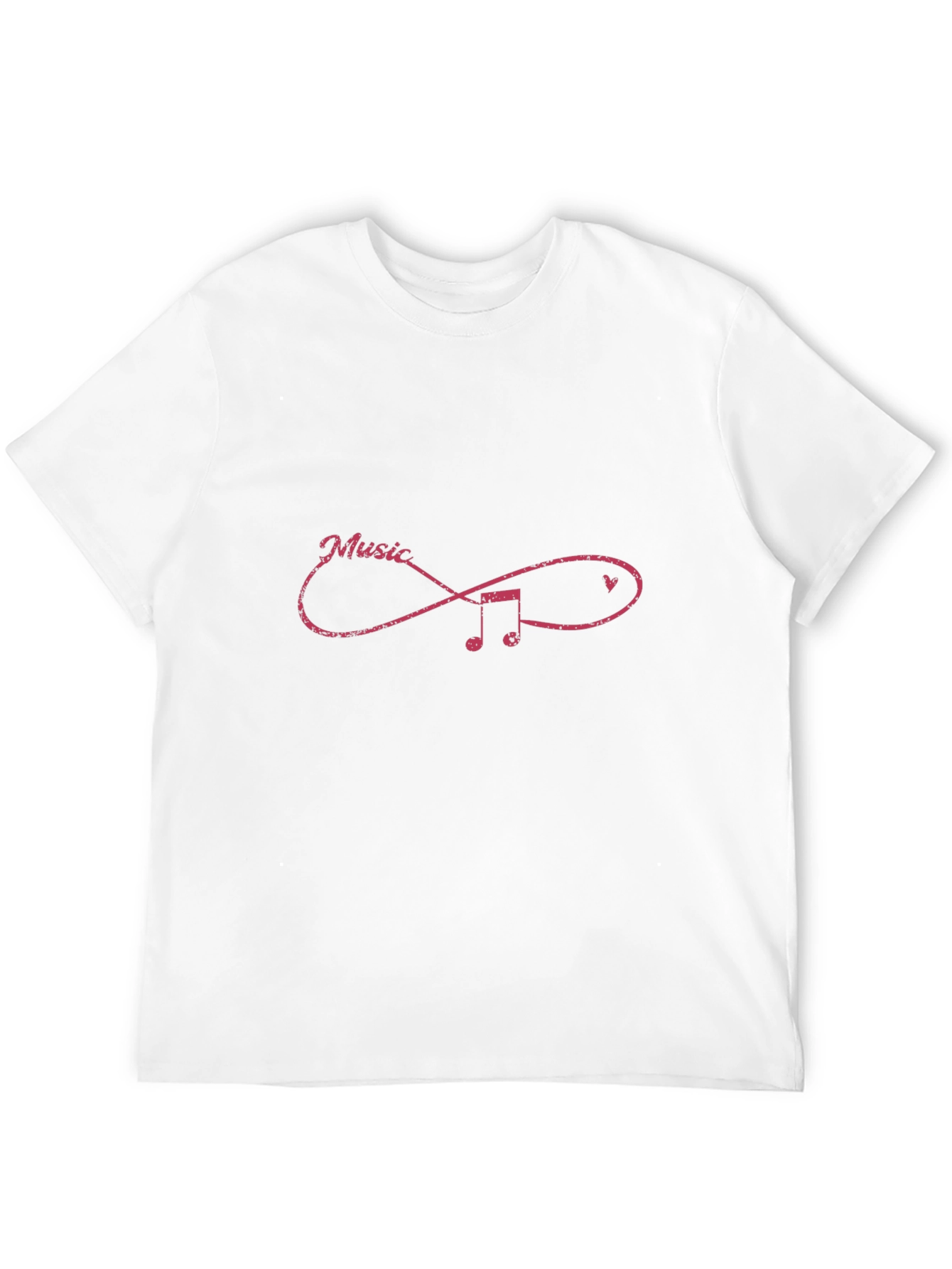 Music Infinity Symbol Graphic Tee - Casual Black T-Shirt