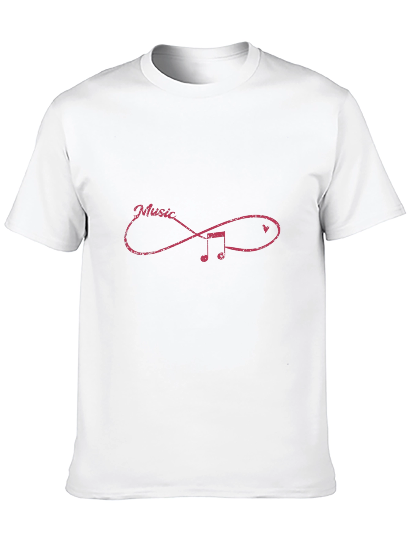 Music Infinity Symbol Graphic Tee - Casual Black T-Shirt
