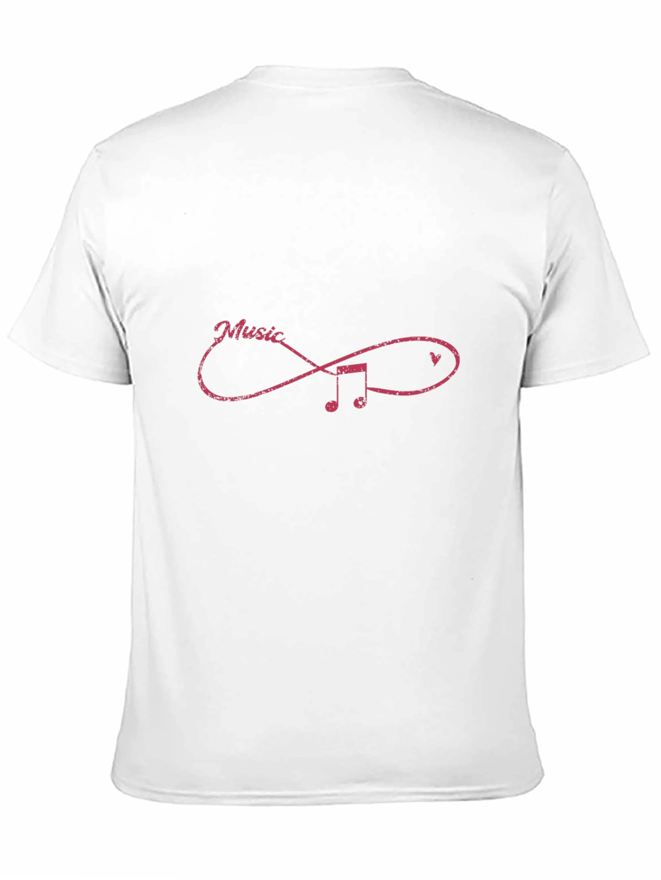 Music Infinity Symbol Graphic Tee - Casual Black T-Shirt