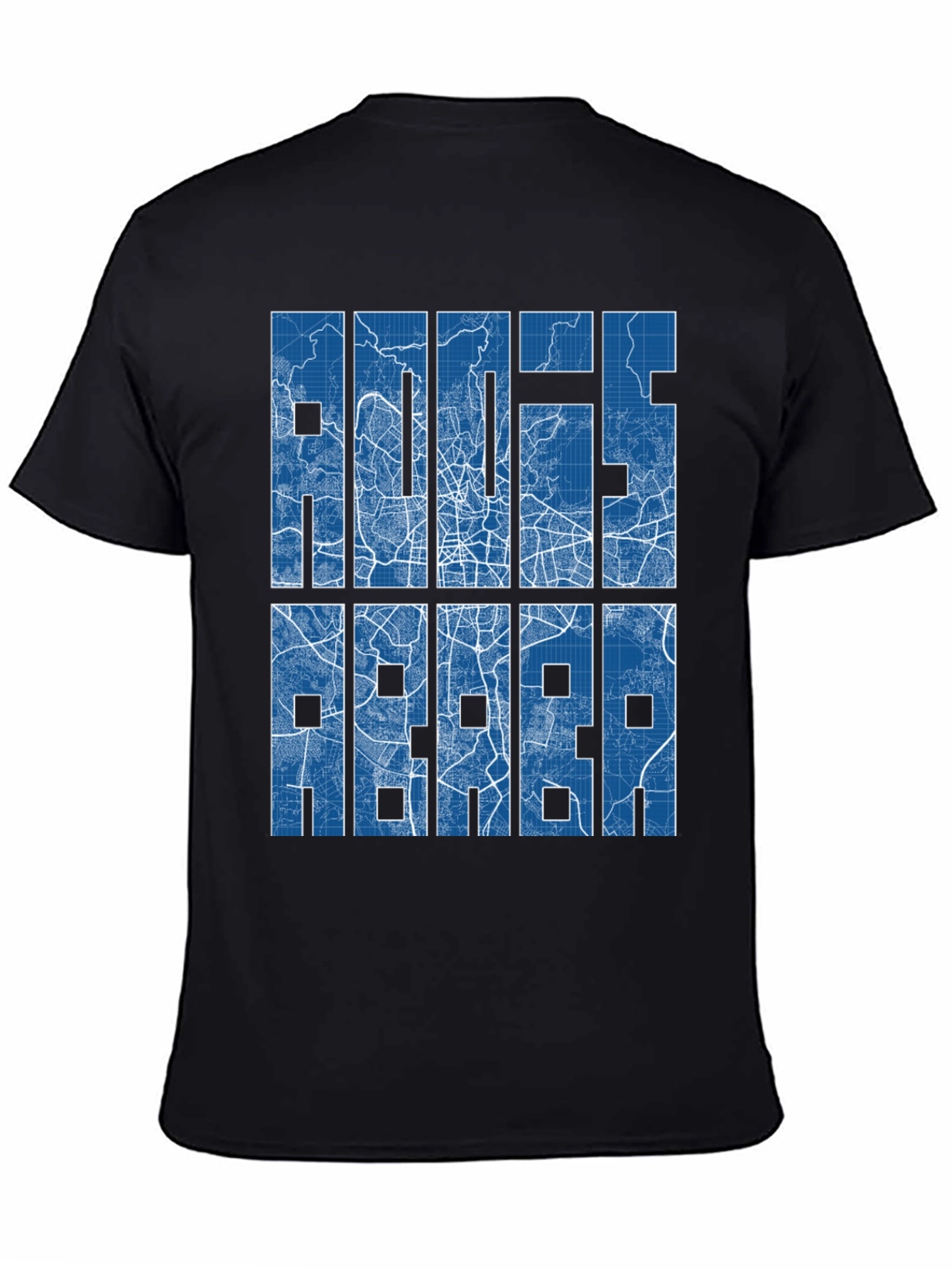 Rotterdam Map Blueprint Graphic T-Shirt