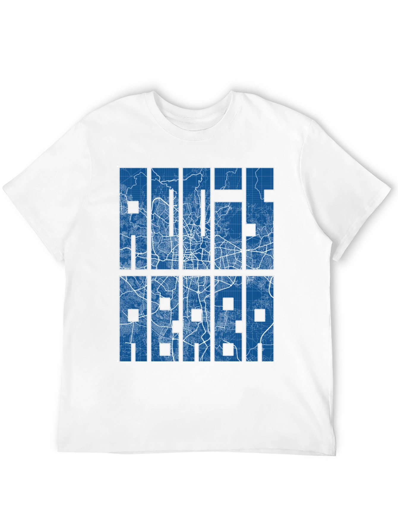 Rotterdam Map Blueprint Graphic T-Shirt
