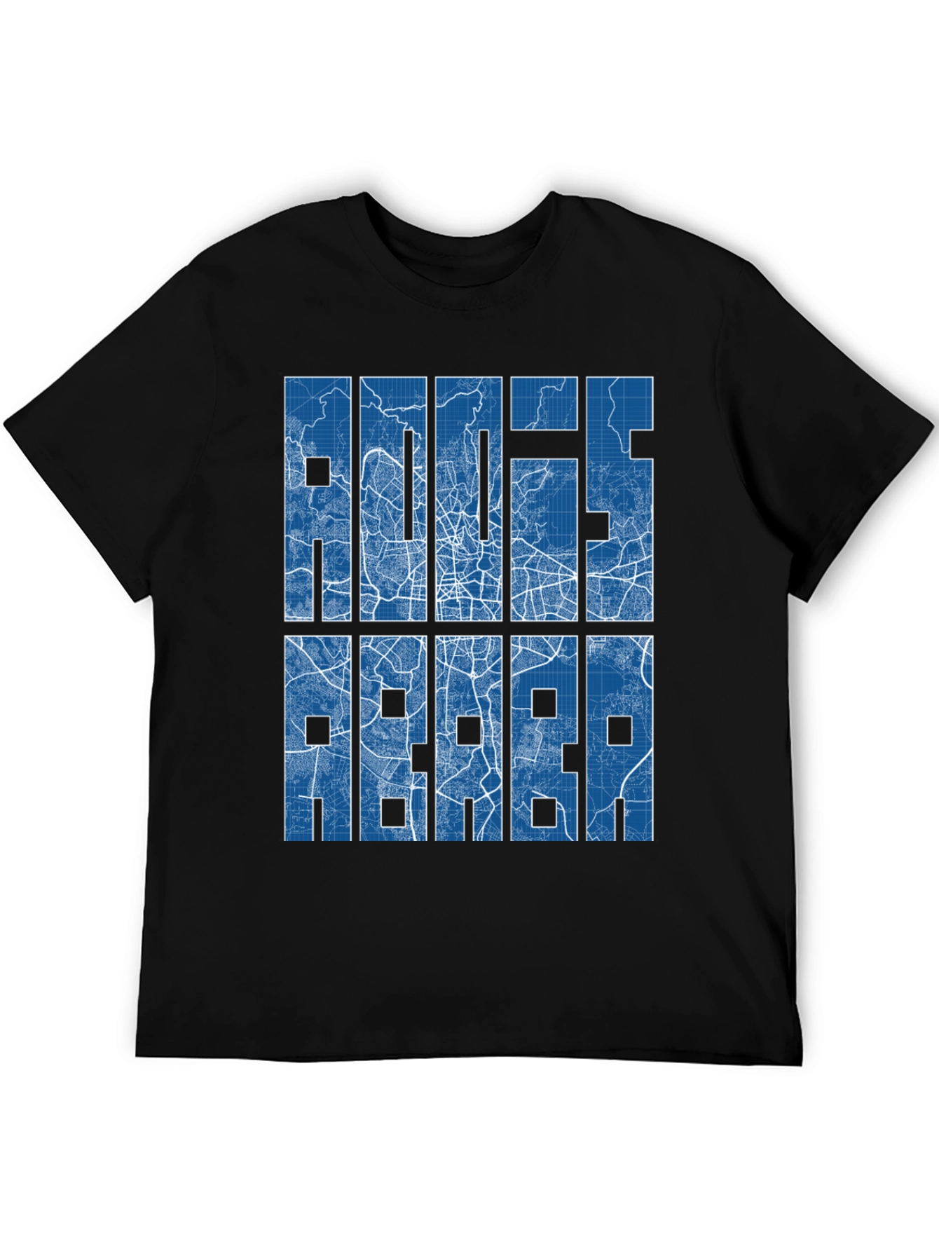 Rotterdam Map Blueprint Graphic T-Shirt