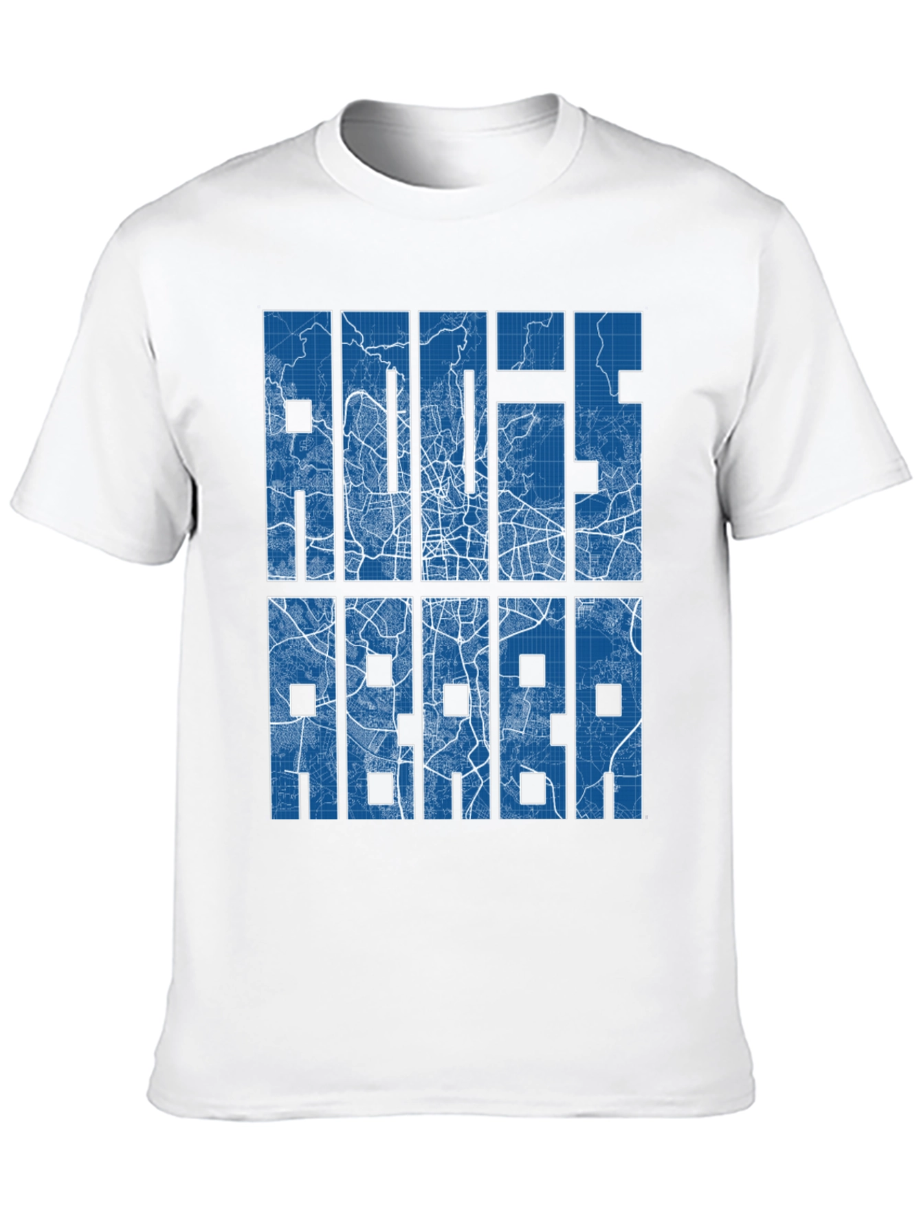 Rotterdam Map Blueprint Graphic T-Shirt