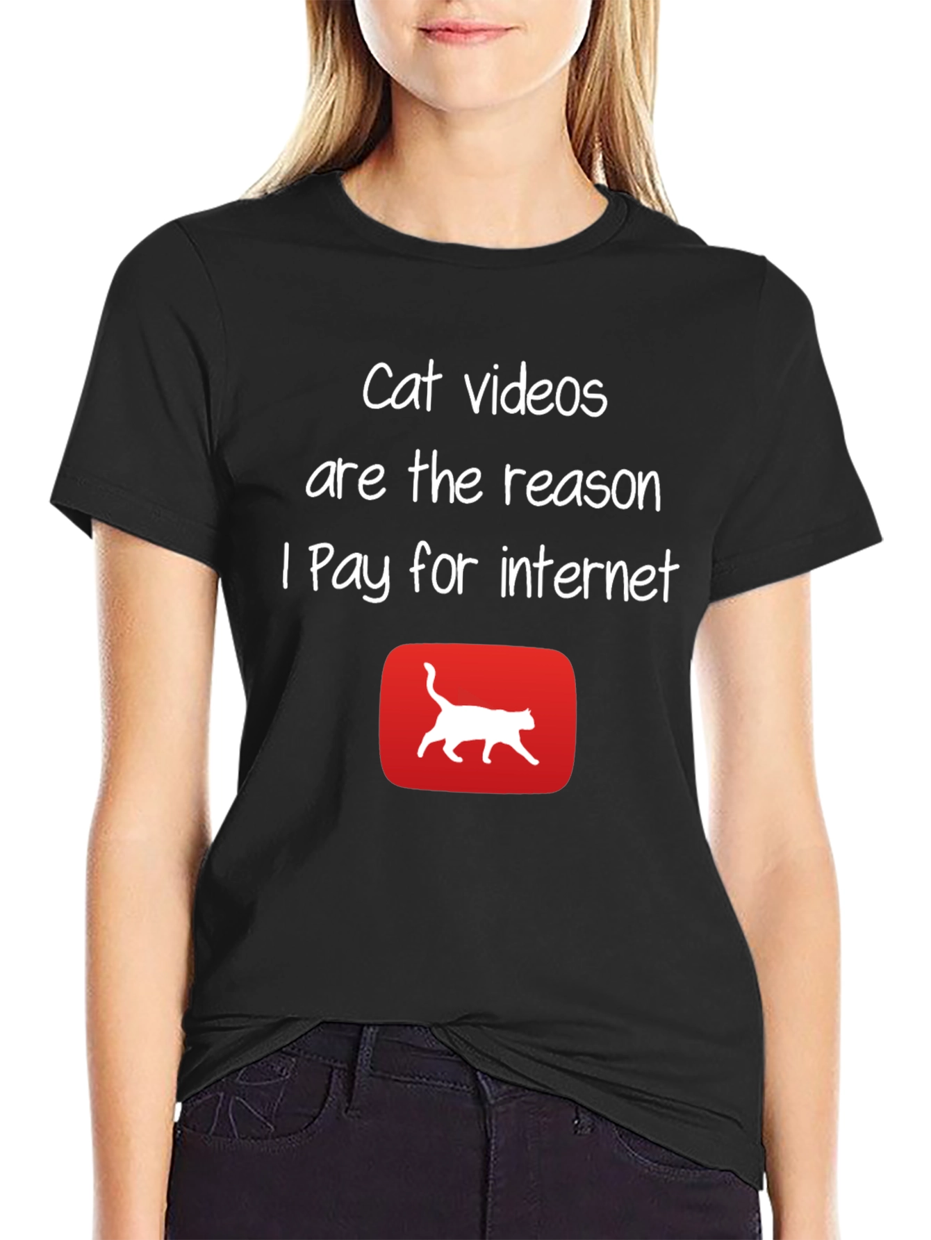 Cat Videos Internet T-Shirt - Funny Graphic Tee