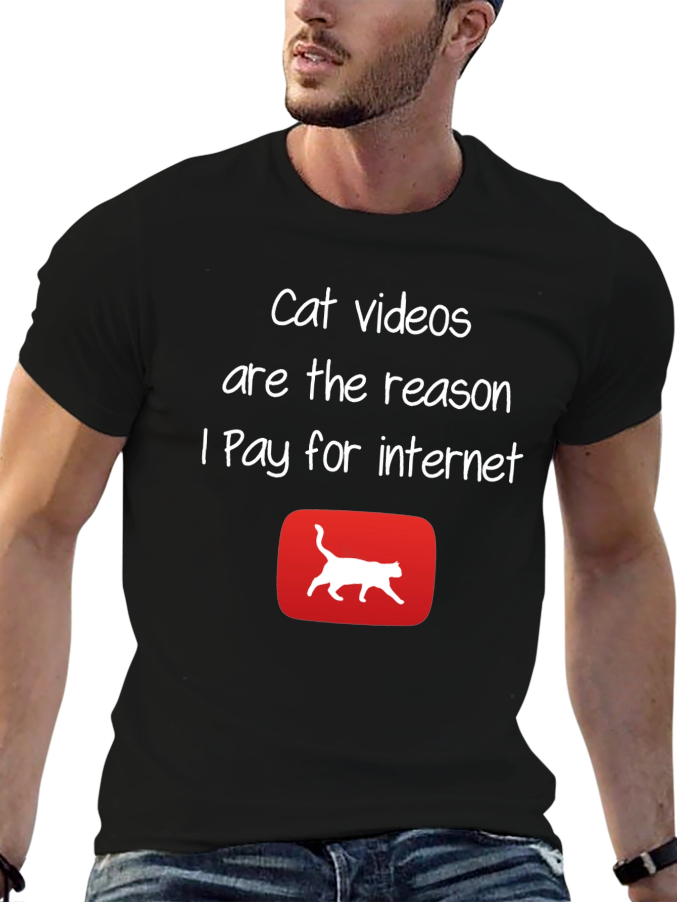Cat Videos Internet T-Shirt - Funny Graphic Tee