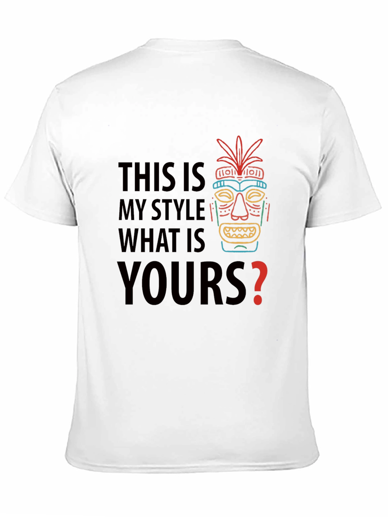 Unique Style Tee - Tiki Mask Graphic T-Shirt