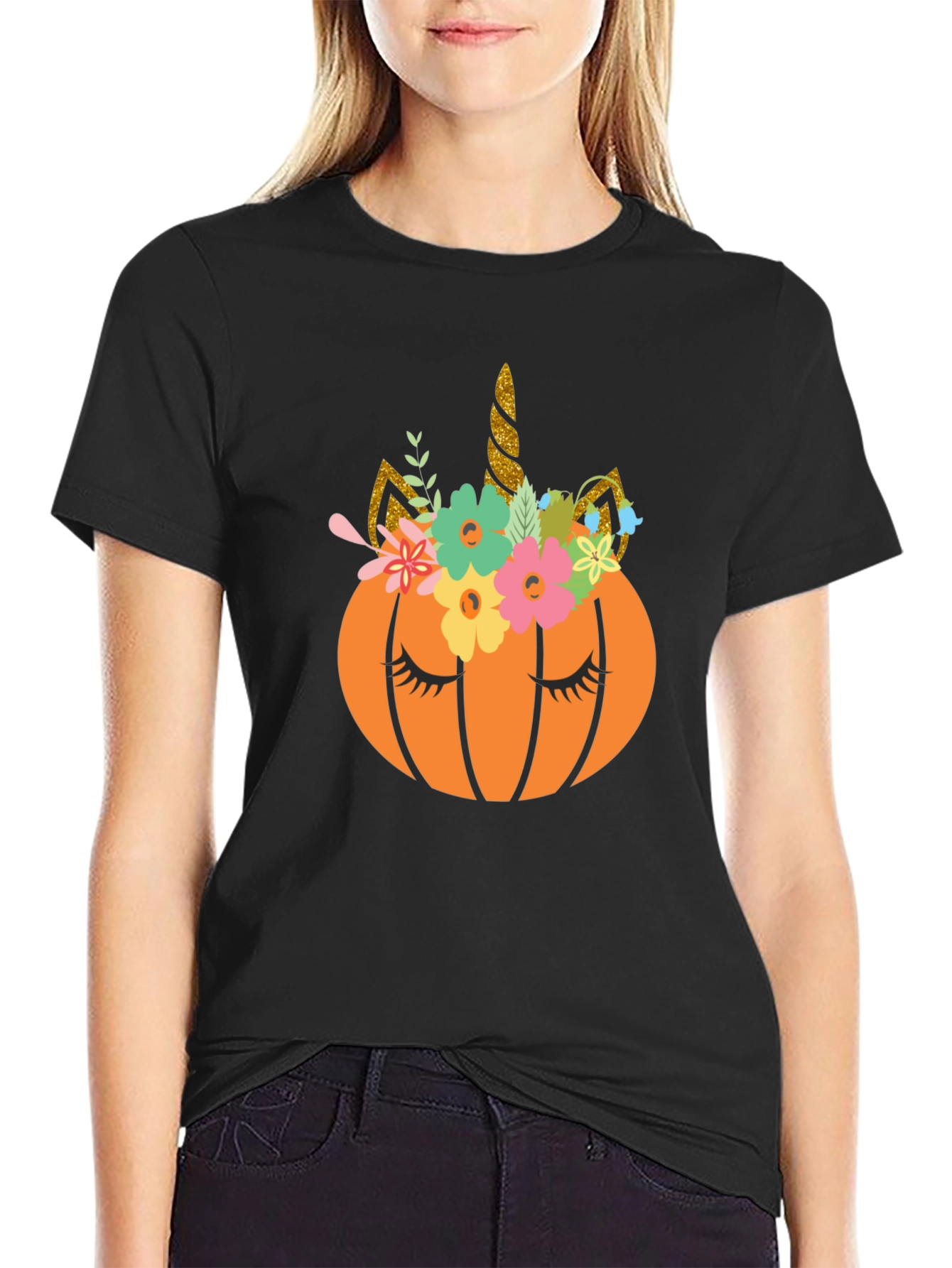 Unicorn Pumpkin Halloween T-Shirt