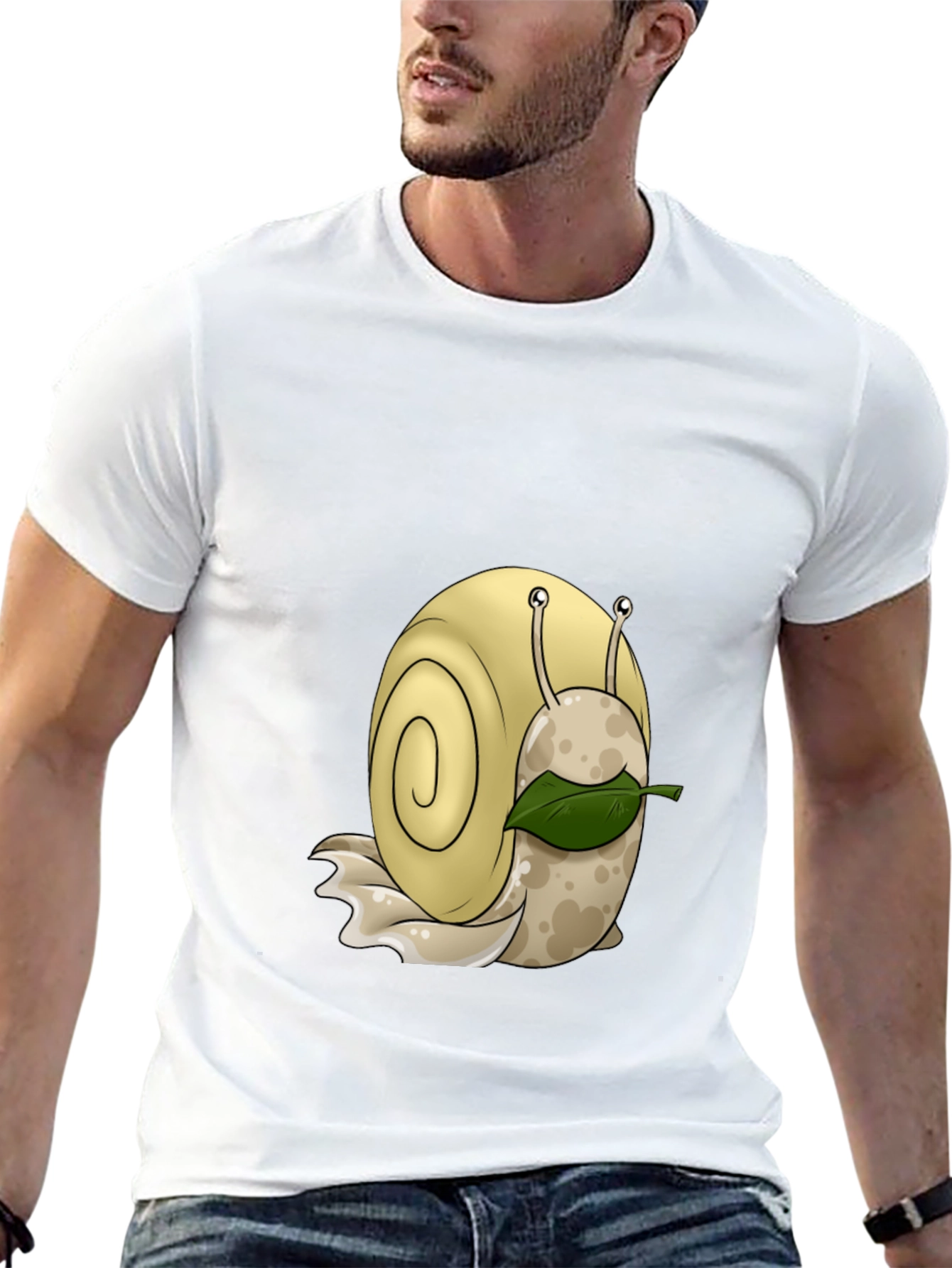 Cartoon Snail Graphic Black T-Shirt