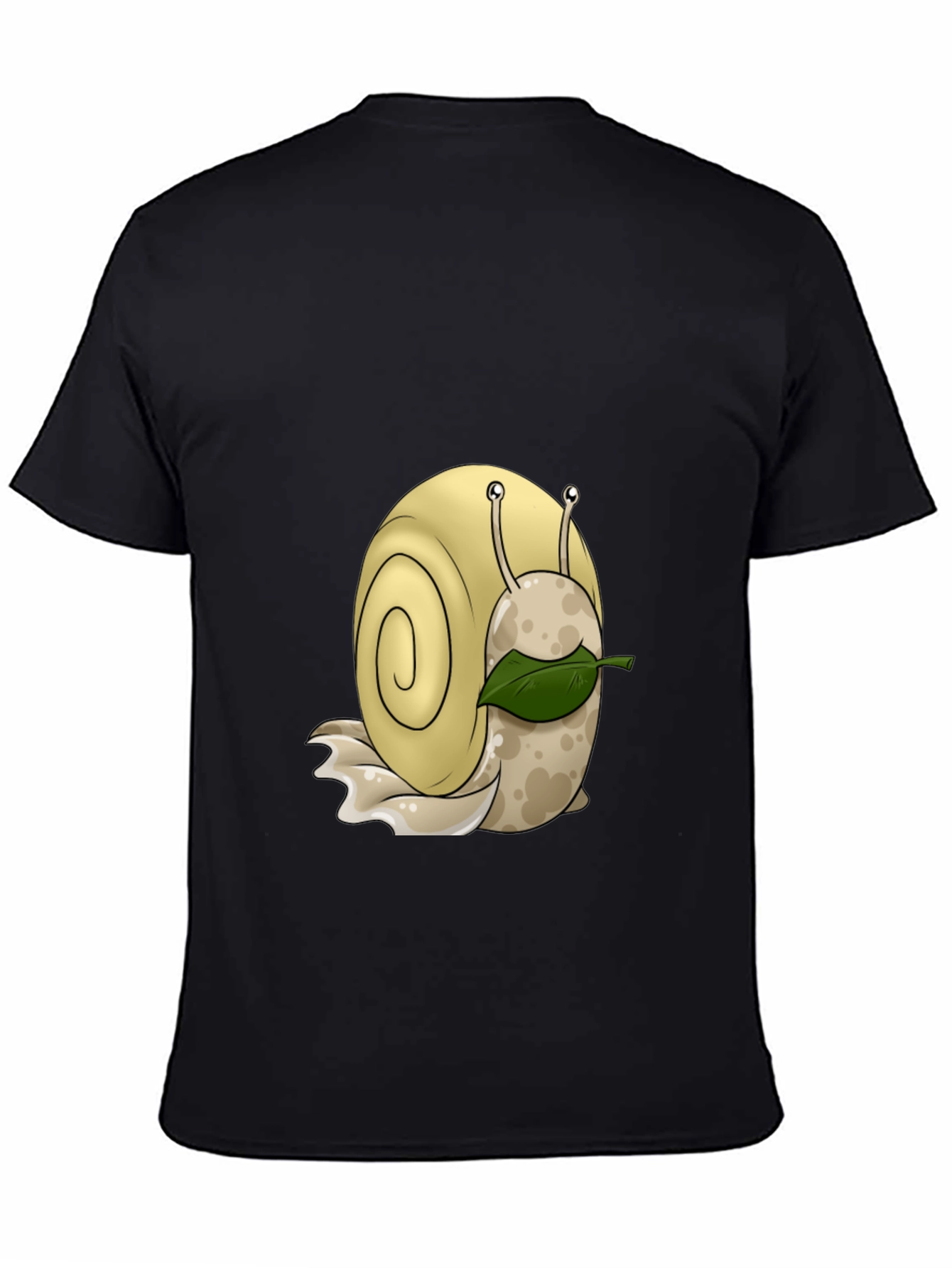 Cartoon Snail Graphic Black T-Shirt