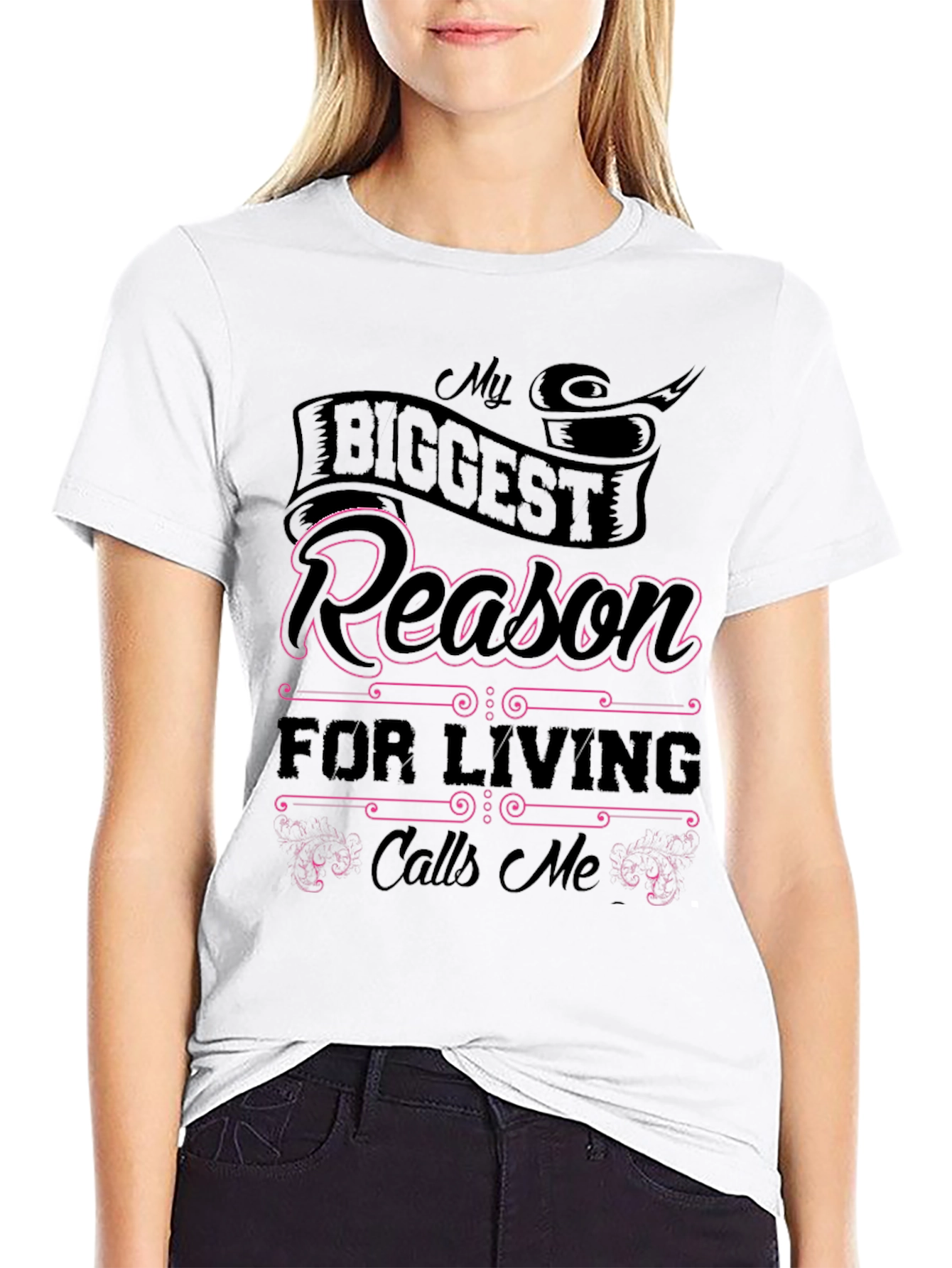 My Biggest Reason Black Graphic Tee