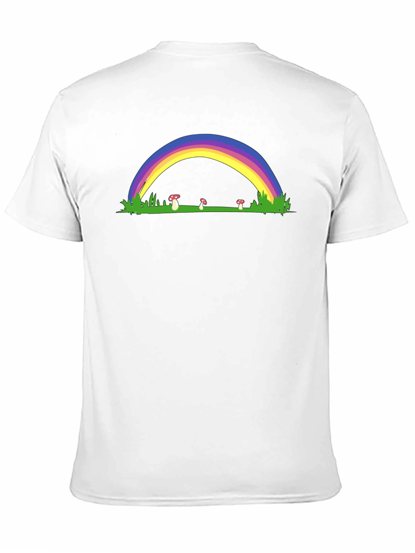 Rainbow Mushroom Black T-Shirt