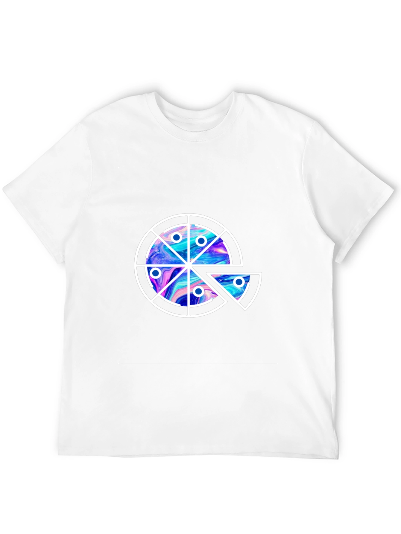 Pizza Galaxy Graphic Tee - Casual Black T-Shirt